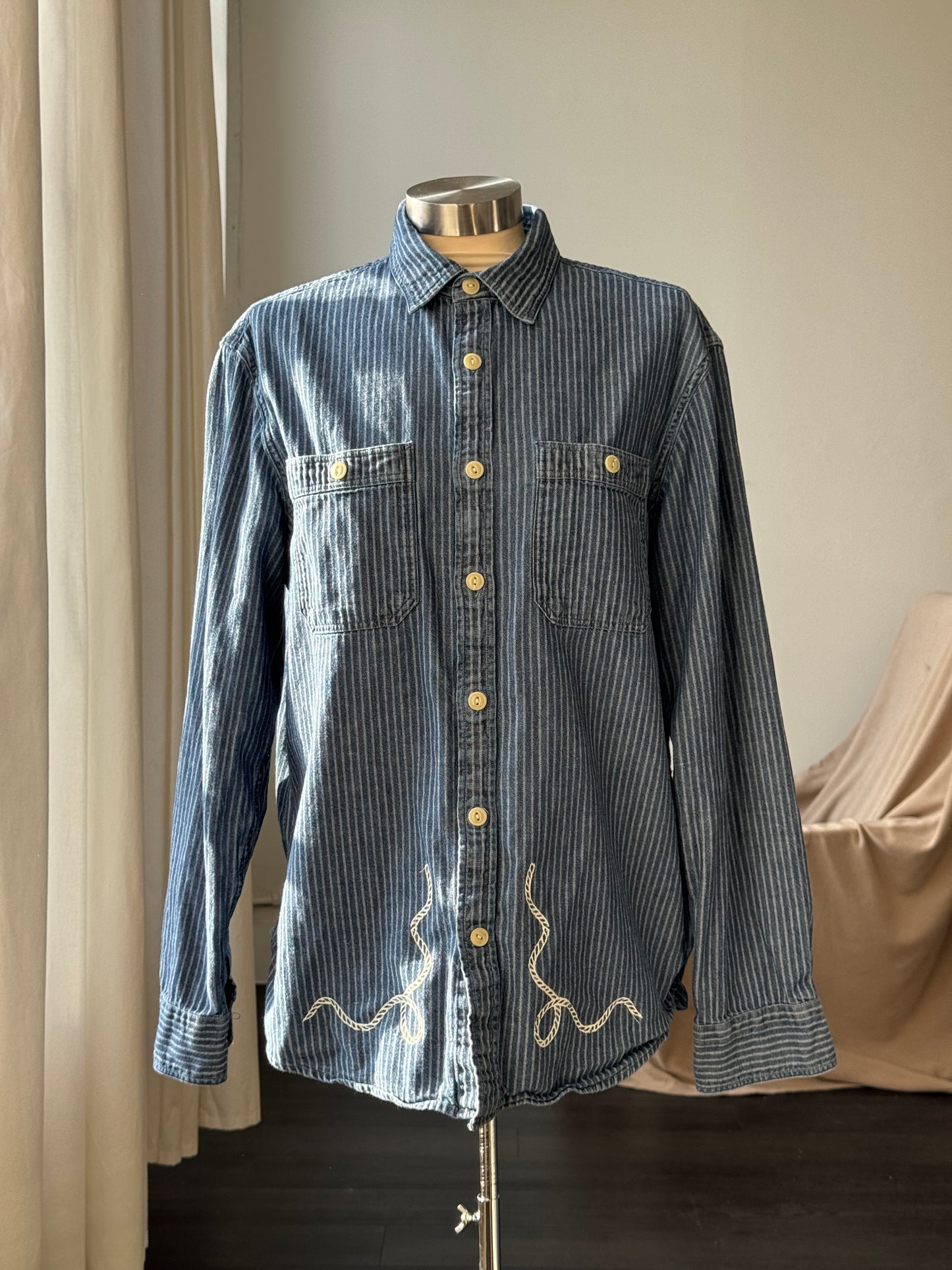 Jaxson Handcrafted Embroidered Old Souls Button Down