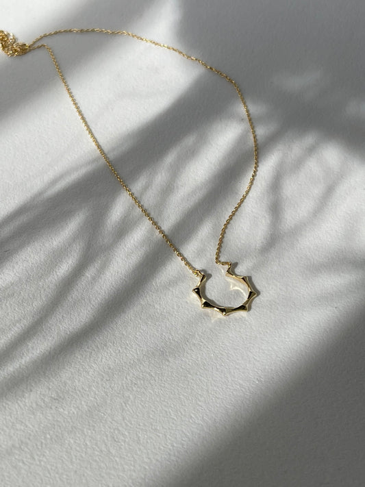 Crown 14k Gold Dipped Necklace