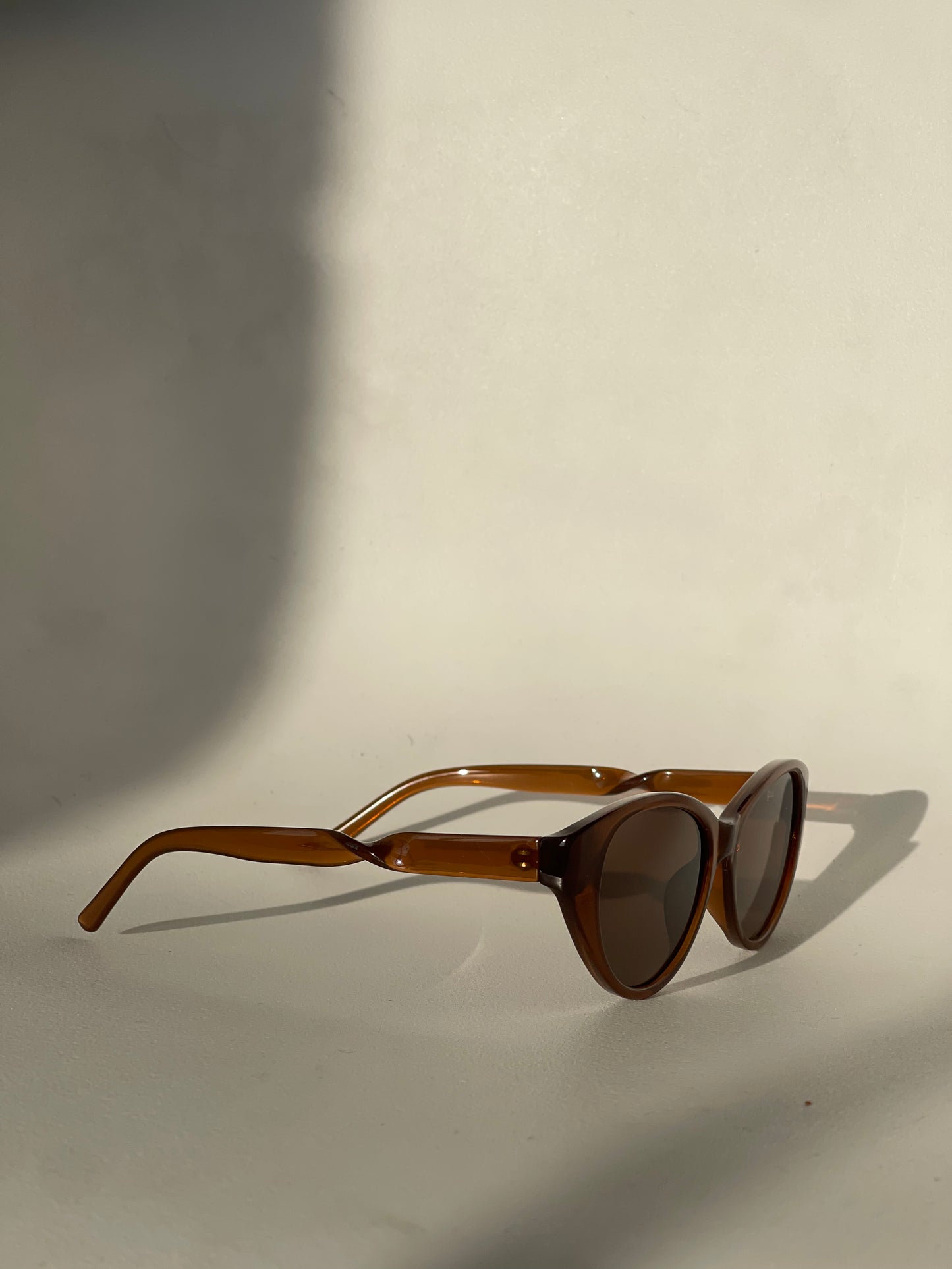 Sherry Twisted Retro Sunglasses In Brown