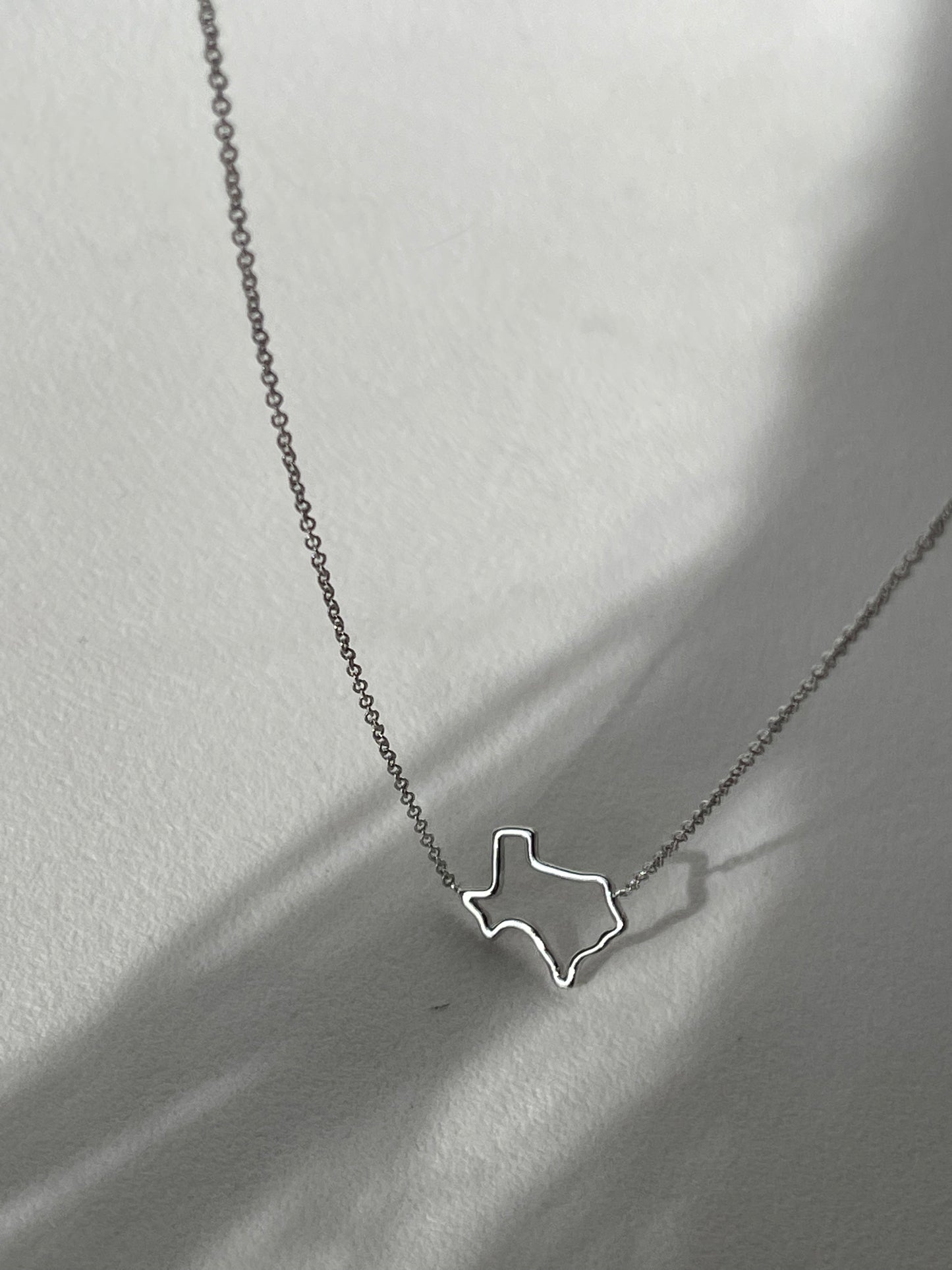 Texas Geo Statement Necklace In Silver