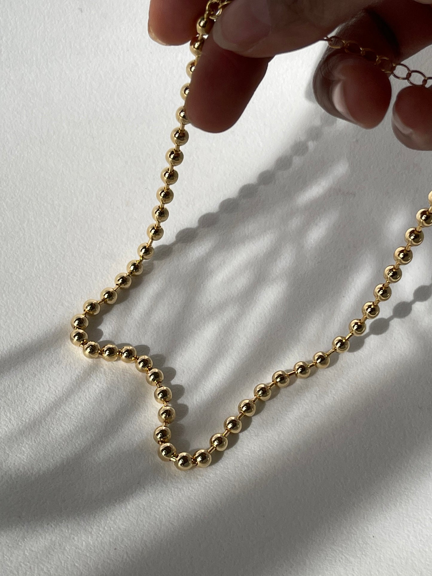 Paula 14k Gold Dipped Pearl Bead Necklace In Gold