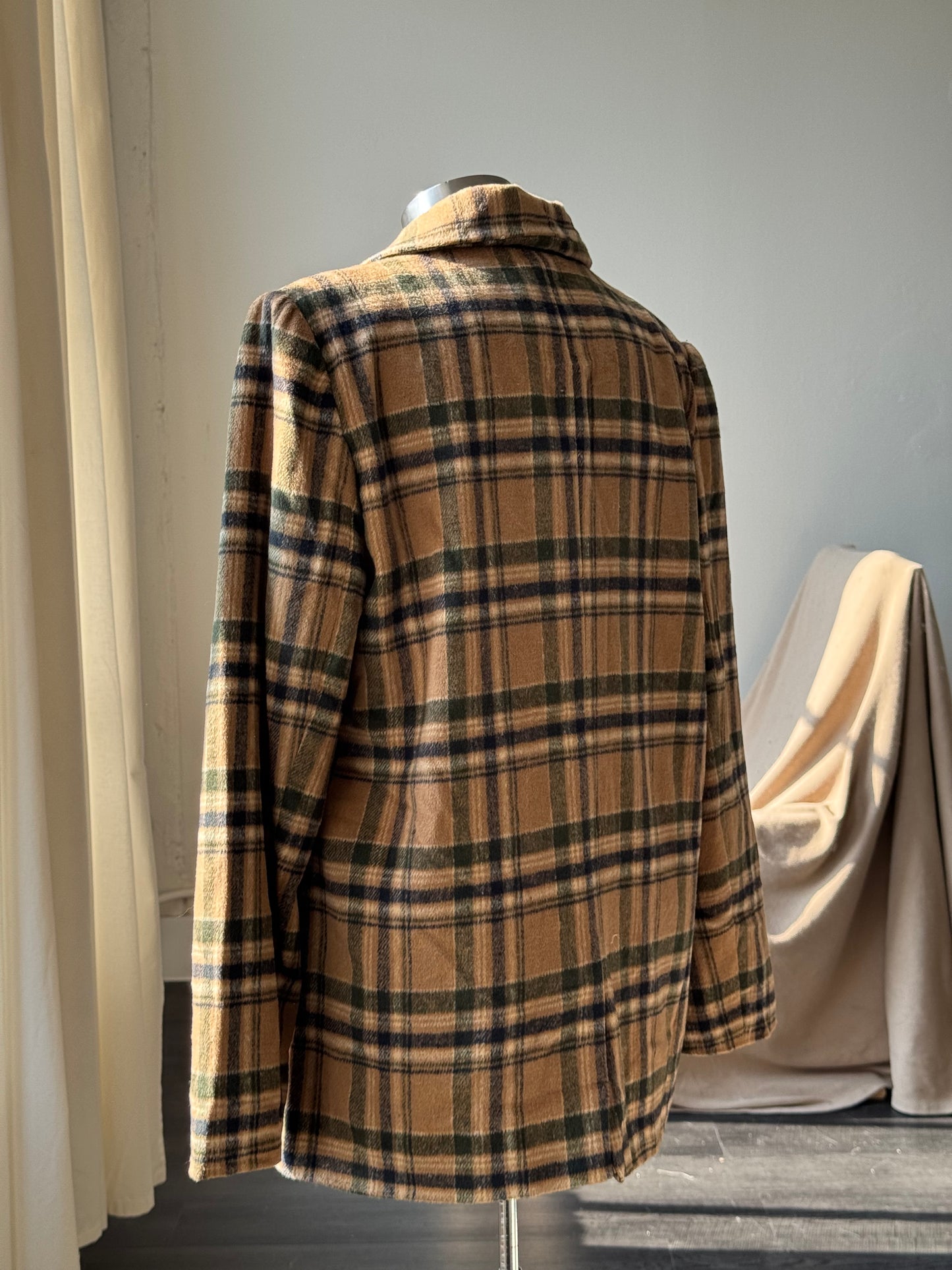 Marlene Classic Country Sports Coat Dad Blazer In Forest Mud