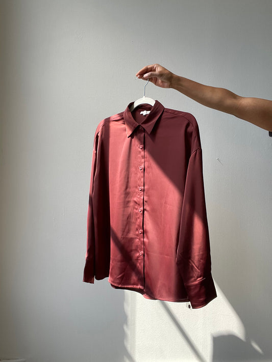 Lamesa Like Butter Button Down In Merlot