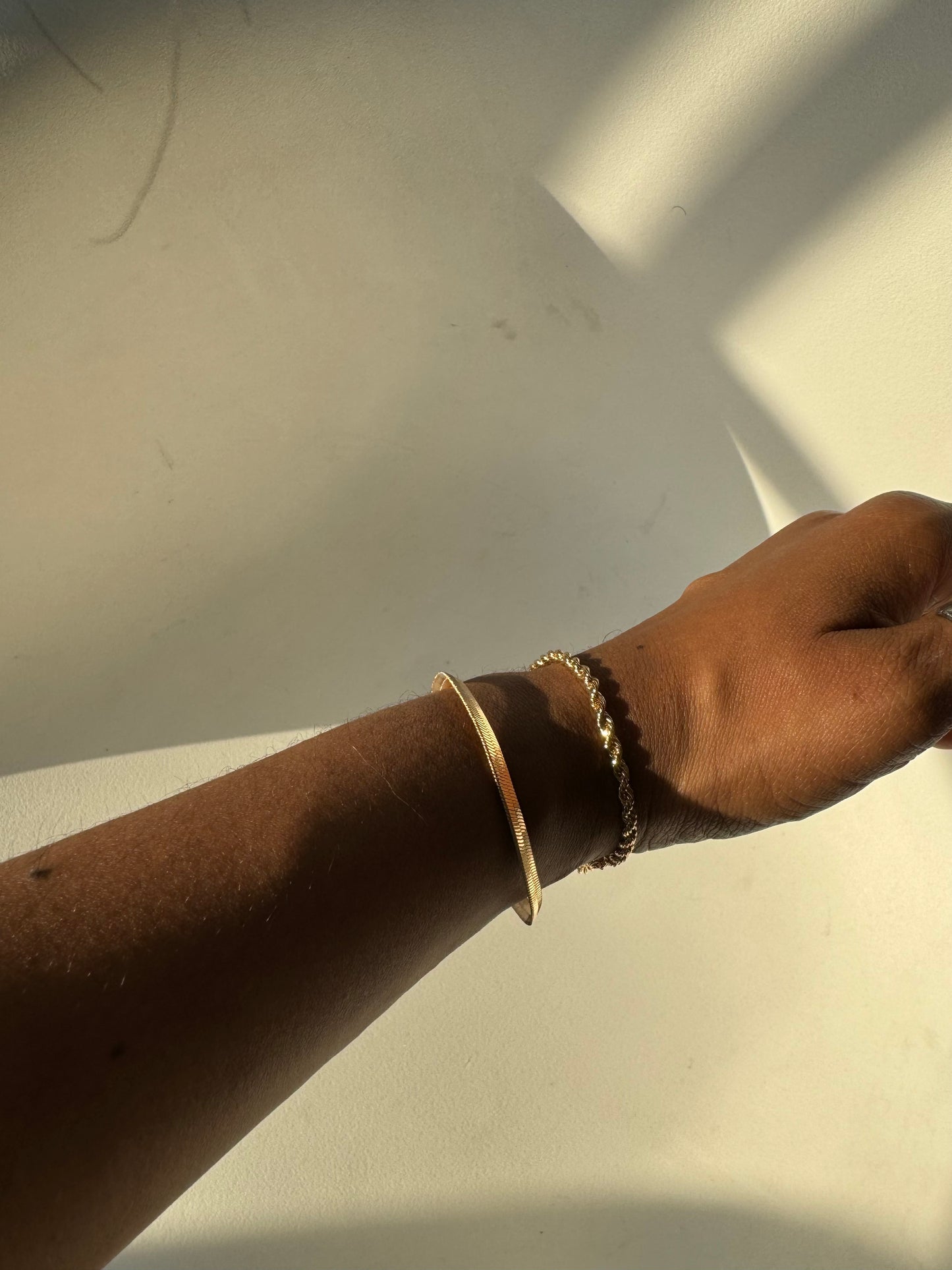 Robin Rope & Snake Chain Bracelet Set In Gold