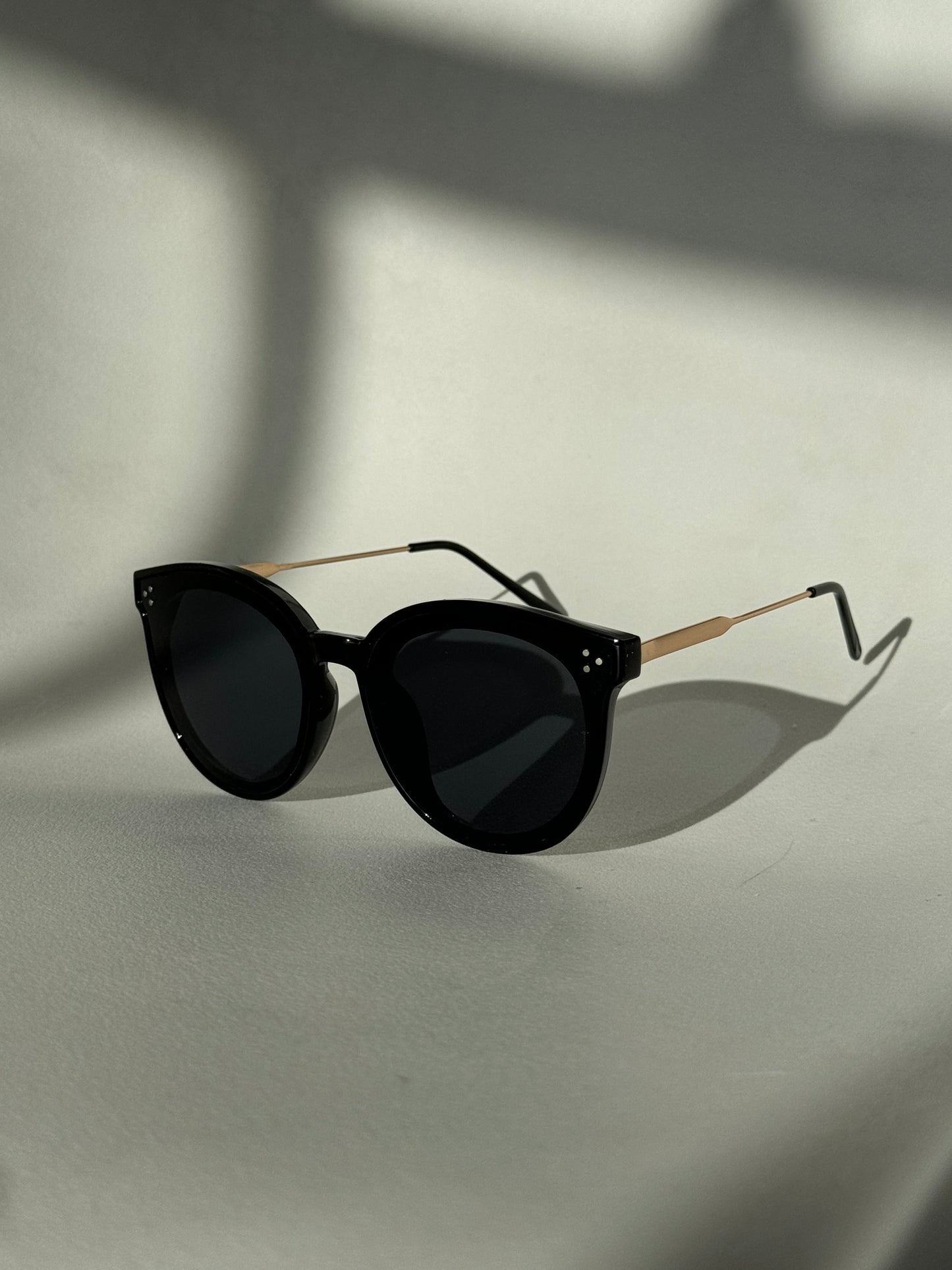 Priscilla Tri Stud Sunglasses In Black