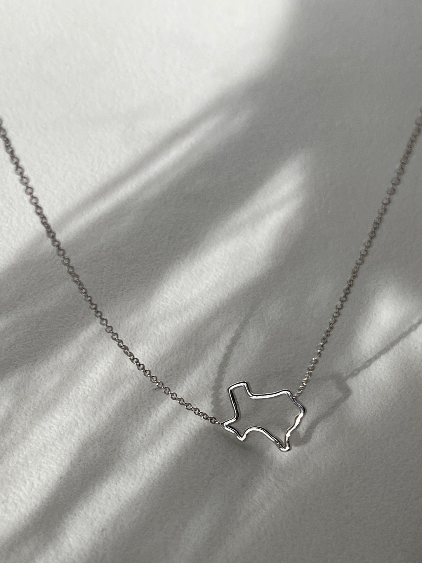 Texas Geo Statement Necklace In Silver