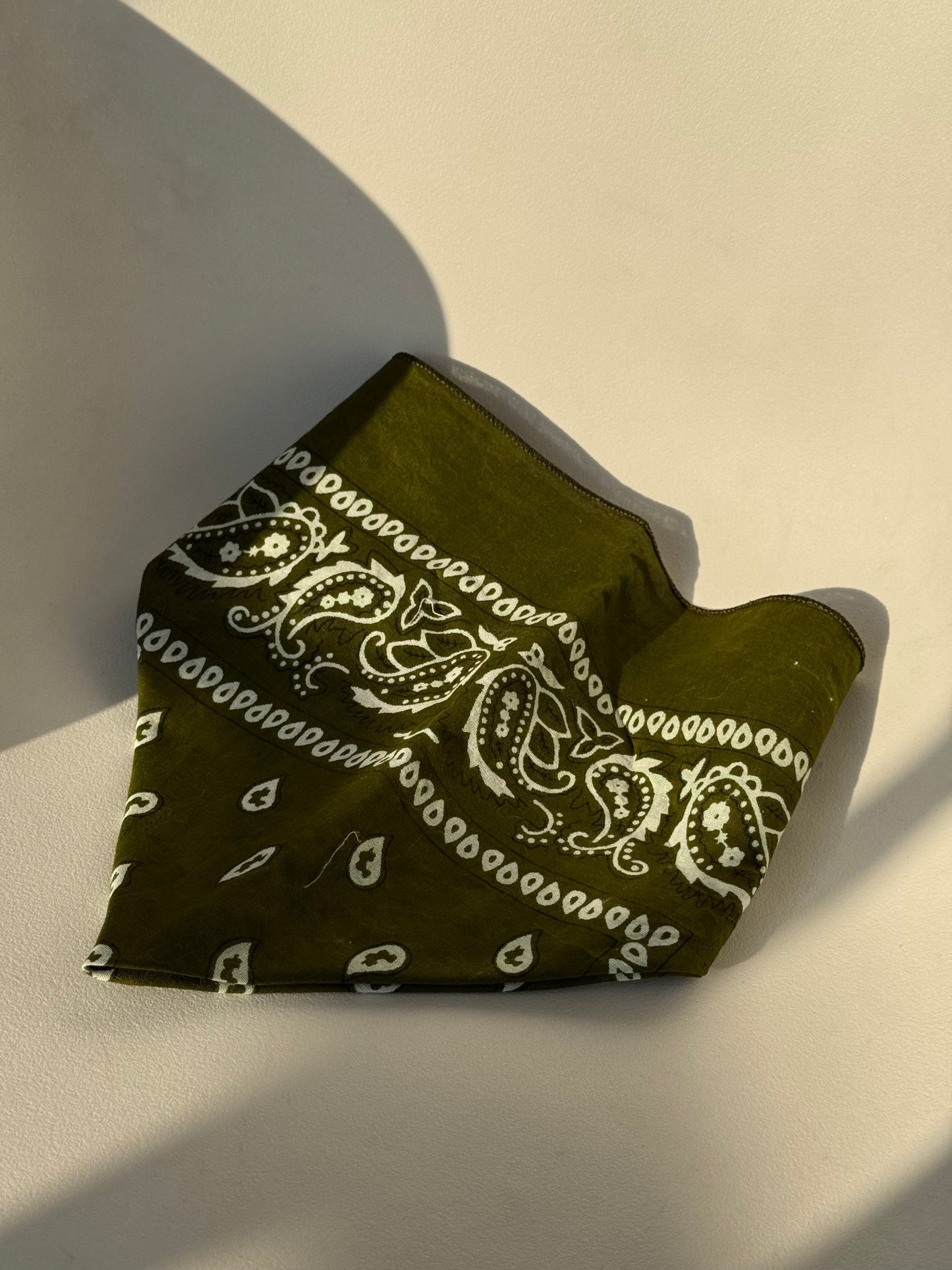 Garret Classic Cotton Bandana In Army Green