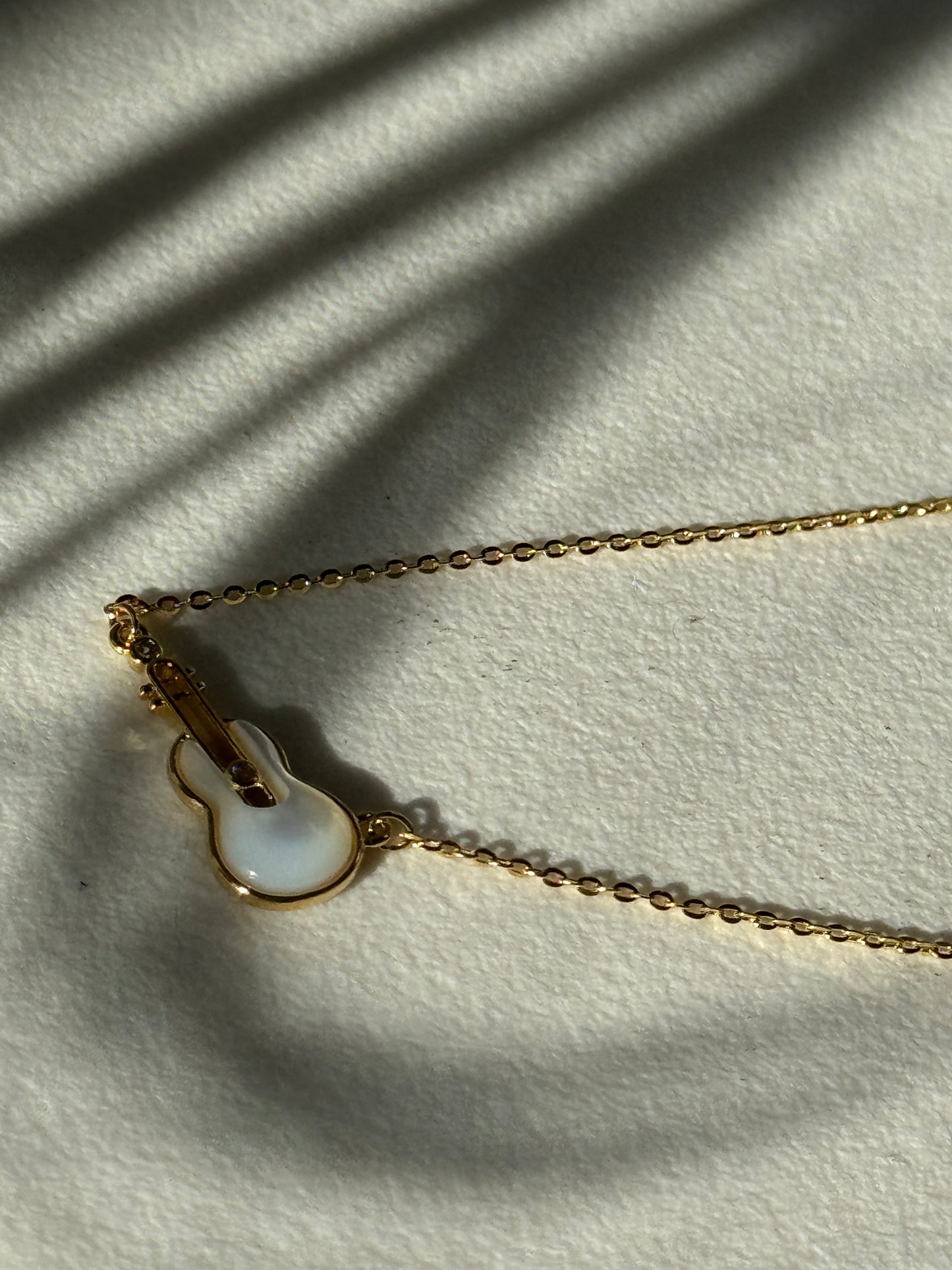 Nash Guitar Gold Dipped & Resin Charm Necklace