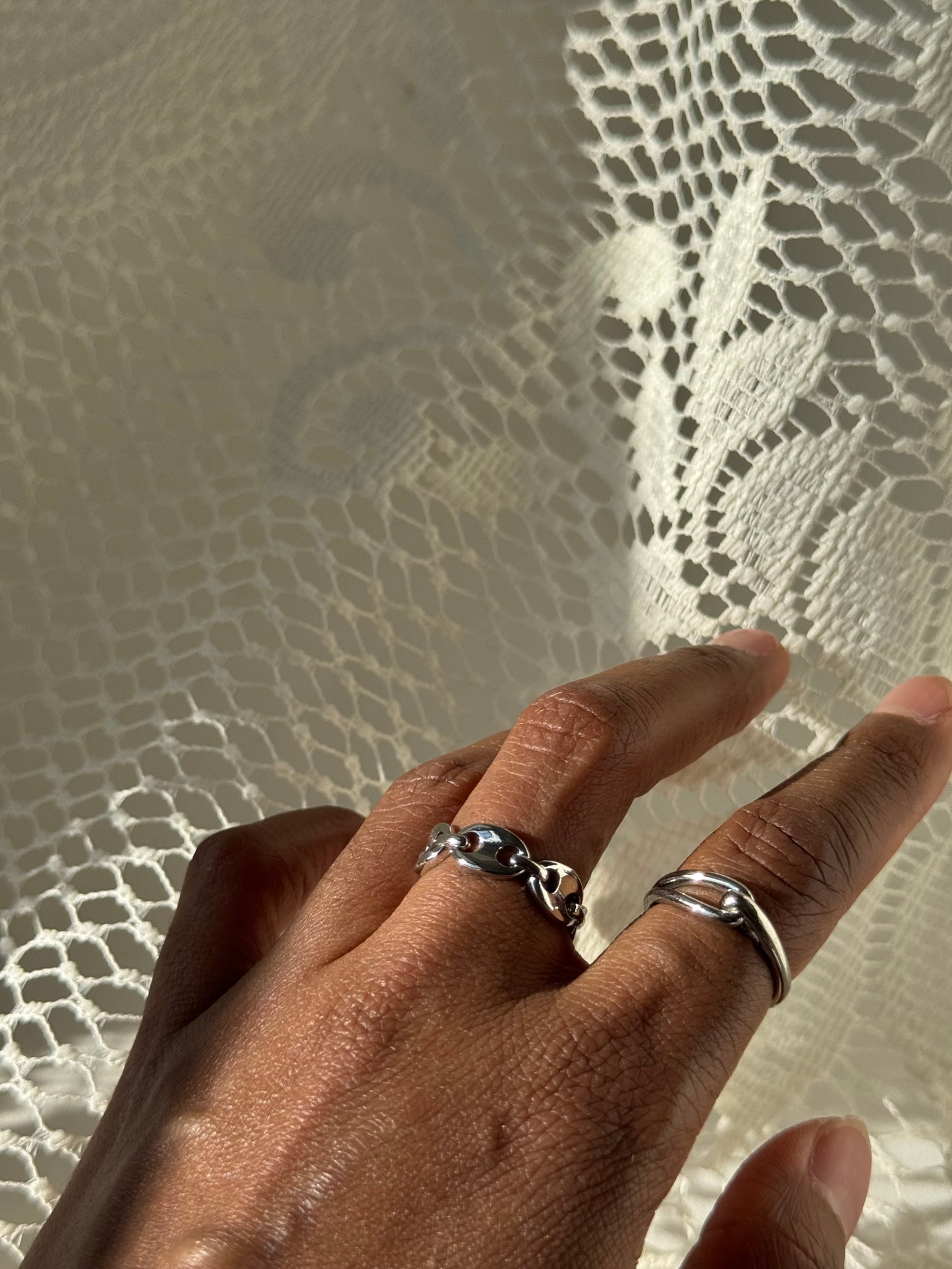 Keith Link Ring In Silver 
