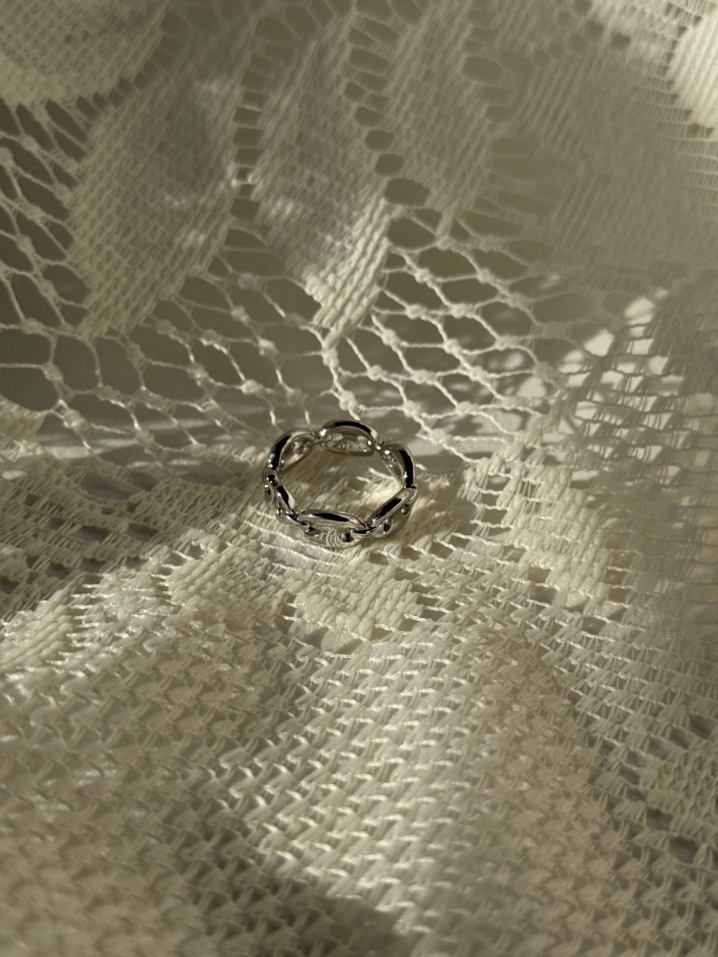Keith Link Ring In Silver 