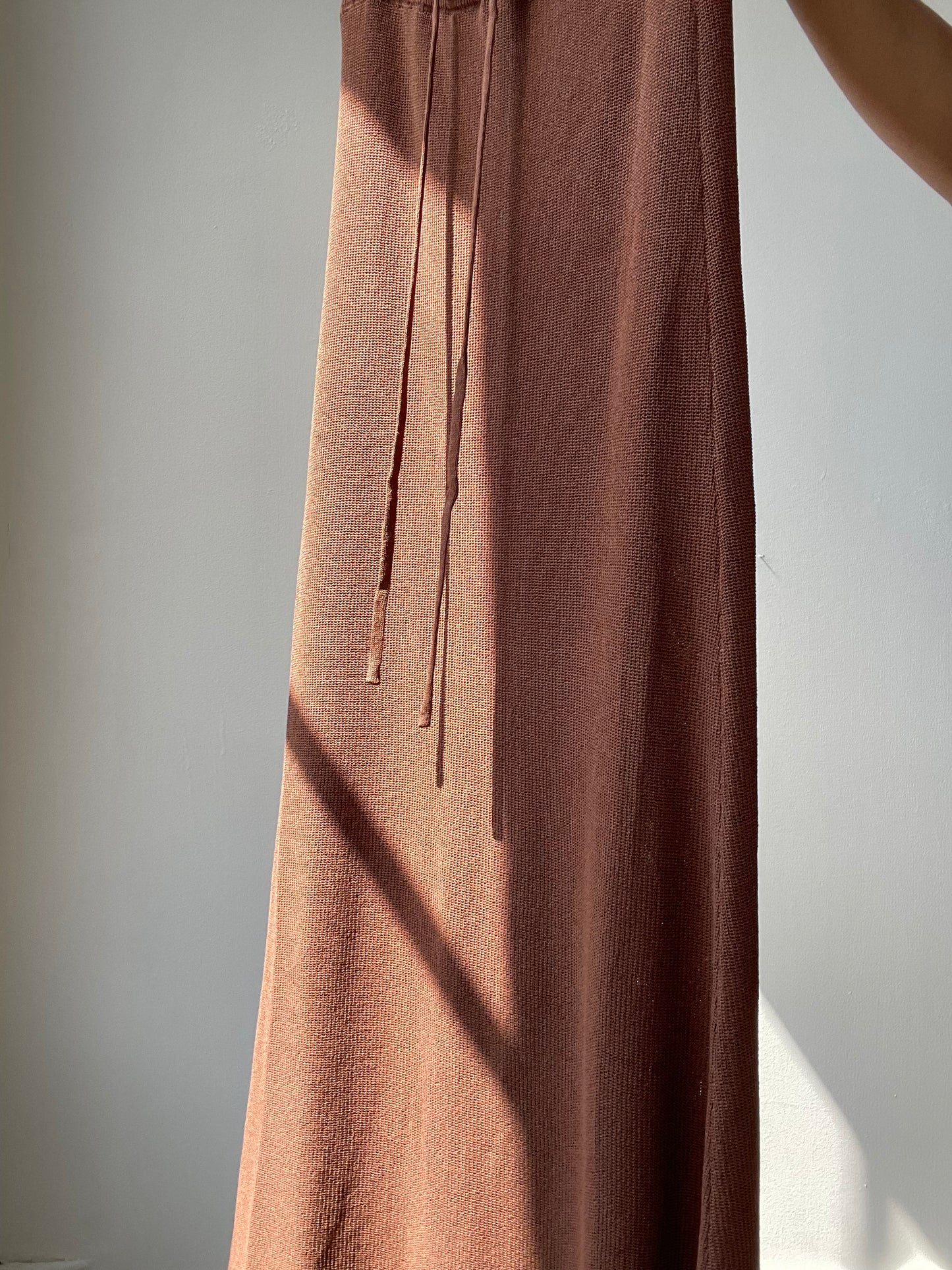 Audrey Knit Maxi Skirt In Chocolate Brown