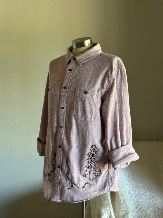 Jaxson Handcrafted Embroidered Button Down Shacket