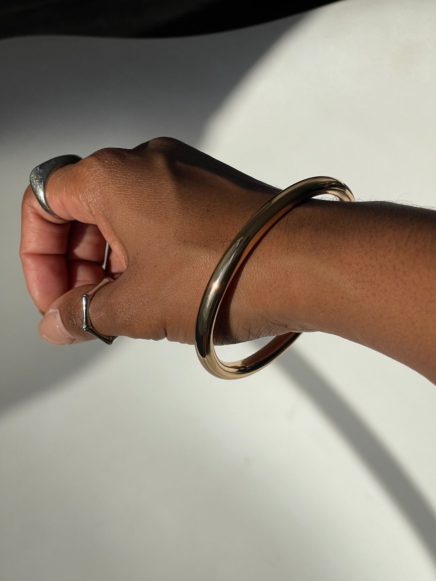 Gracie Stainless Steel Classic Hoop Bracelet In Gold