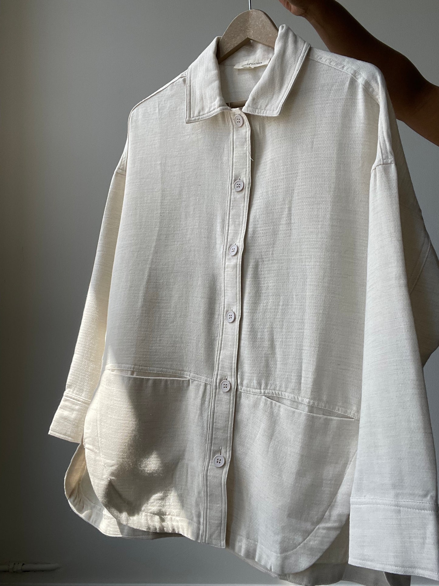Sydney Classic Lightweight Shacket In Natural