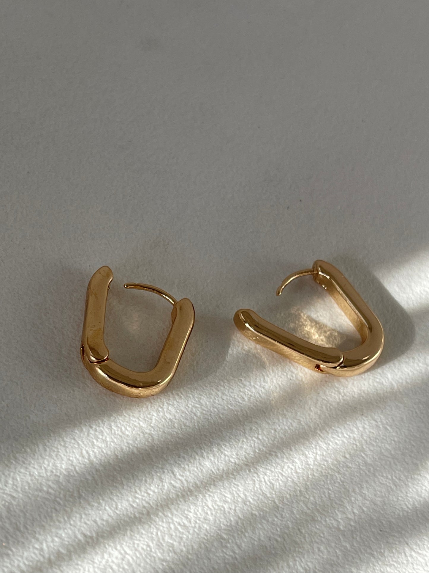 Sean Stainless Steel Hug Hoop Earring In Gold