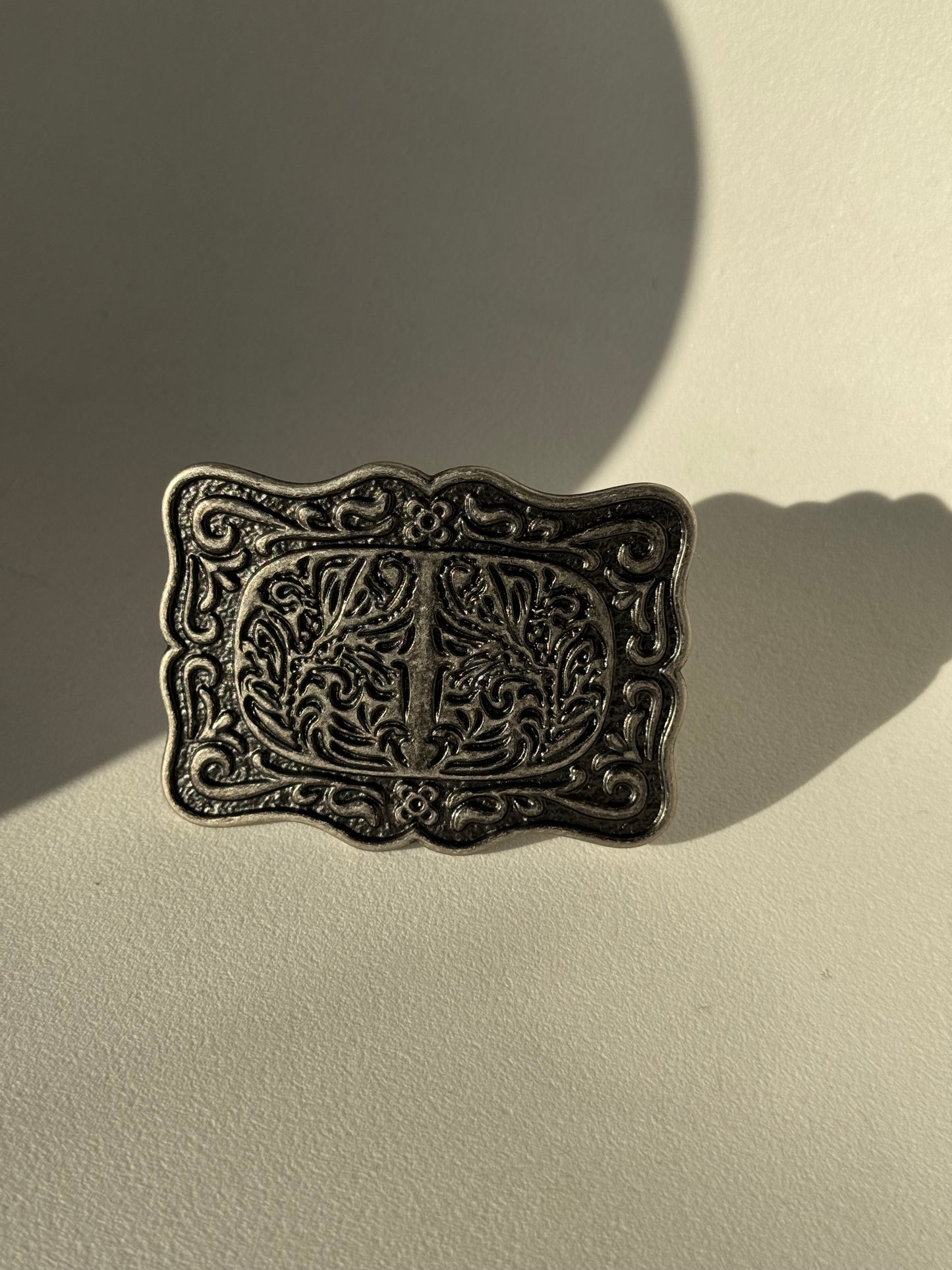 Adam Vintage Style Belt Buckle In Antique Silver