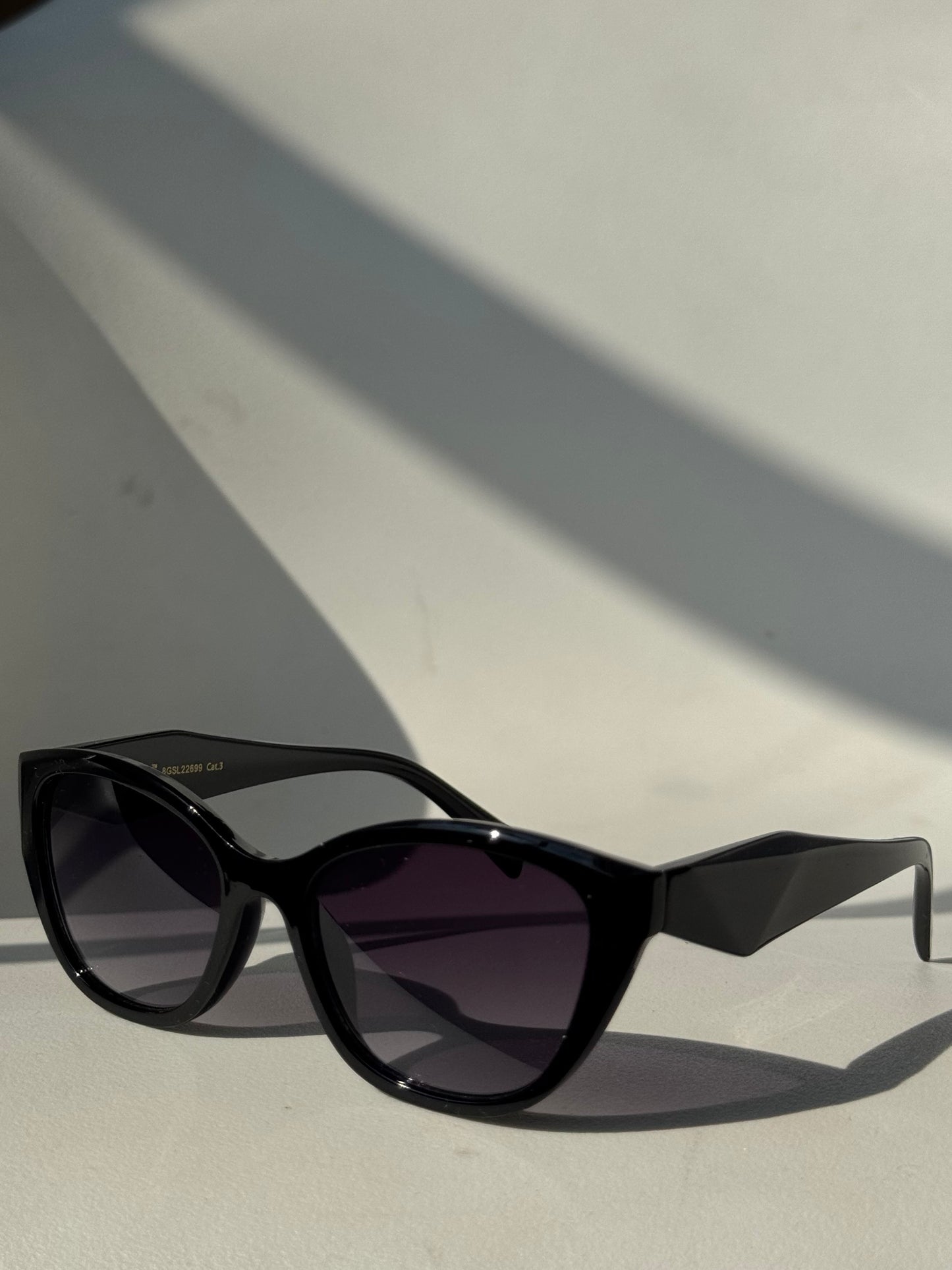 Abby Classic Cat Eye Sunglasses In Black