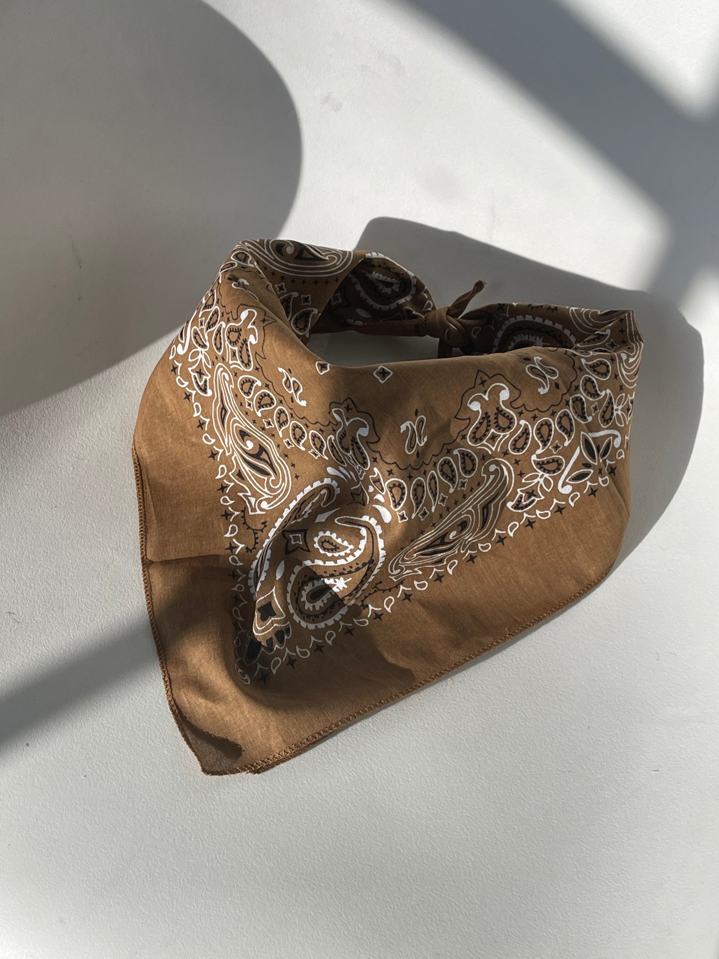 Garret Classic Cotton Bandana In Brown