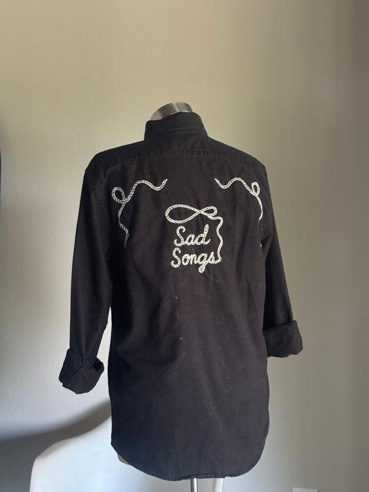 Jaxson Handcrafted Sad Songs Cotton Button Down Long Sleeve