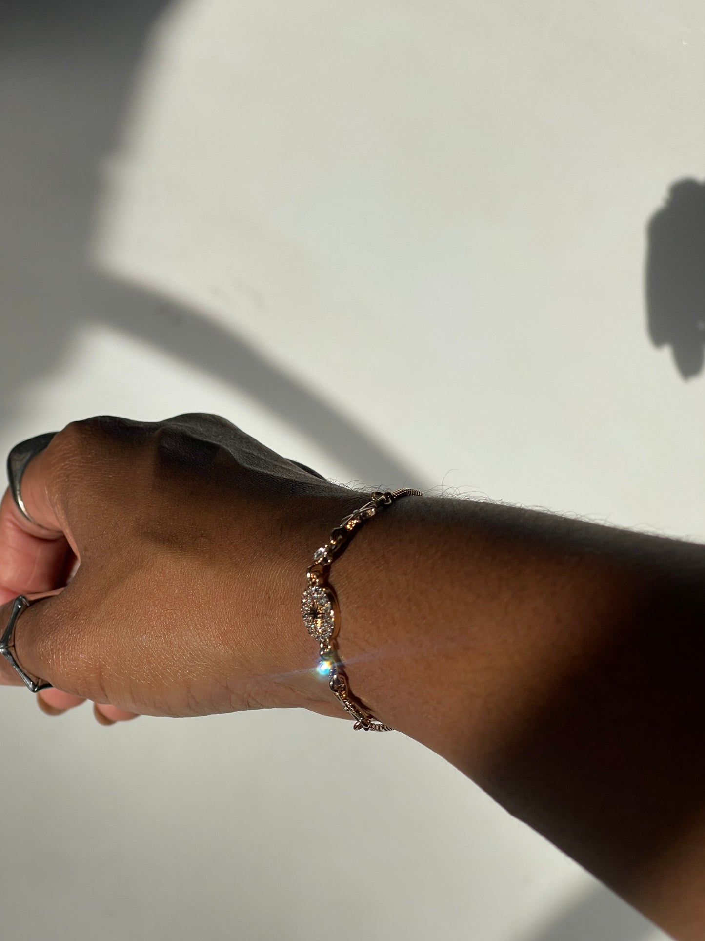 Scarlett Stainless Steel Star & Moon Bracelet In Gold