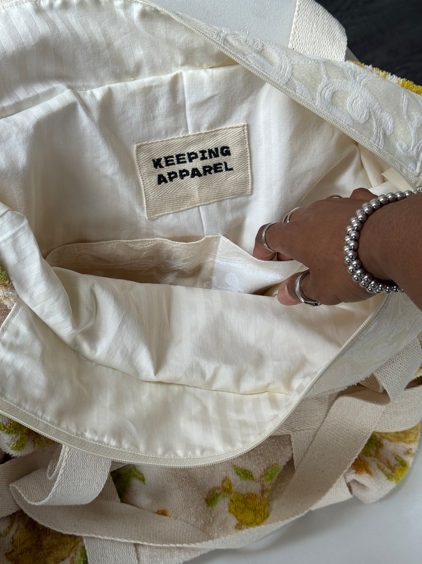 Magnus Vintage Handcrafted Cotton Tote Hat Holder Bag