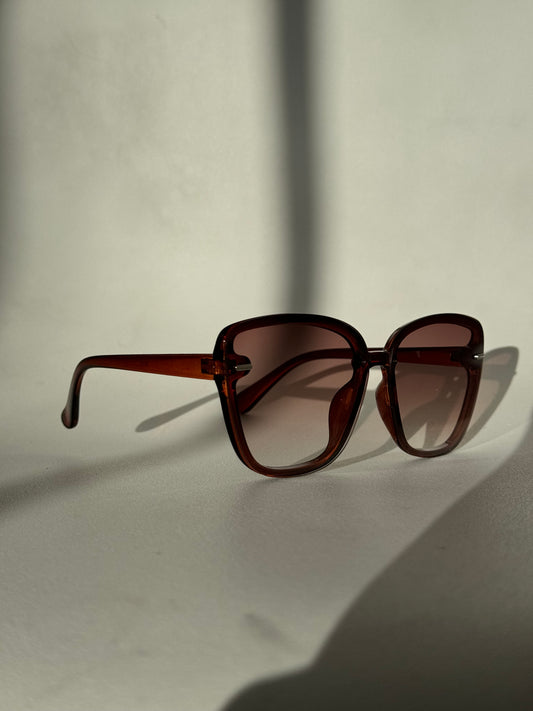 Cherie 70s Style Sunglasses In Brown