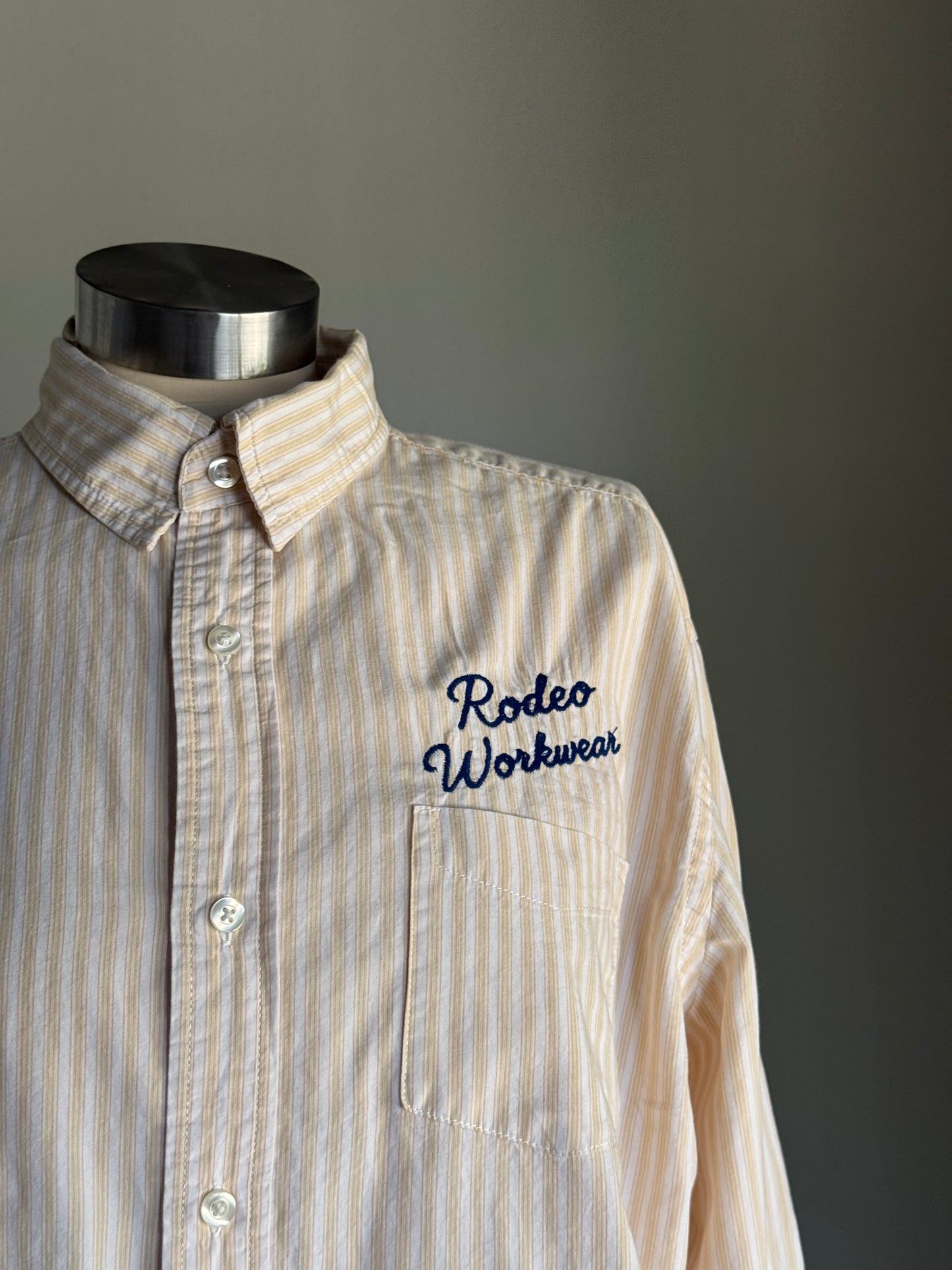 Lawrence Handcrafted Cropped Cotton Button Down Long Sleeve