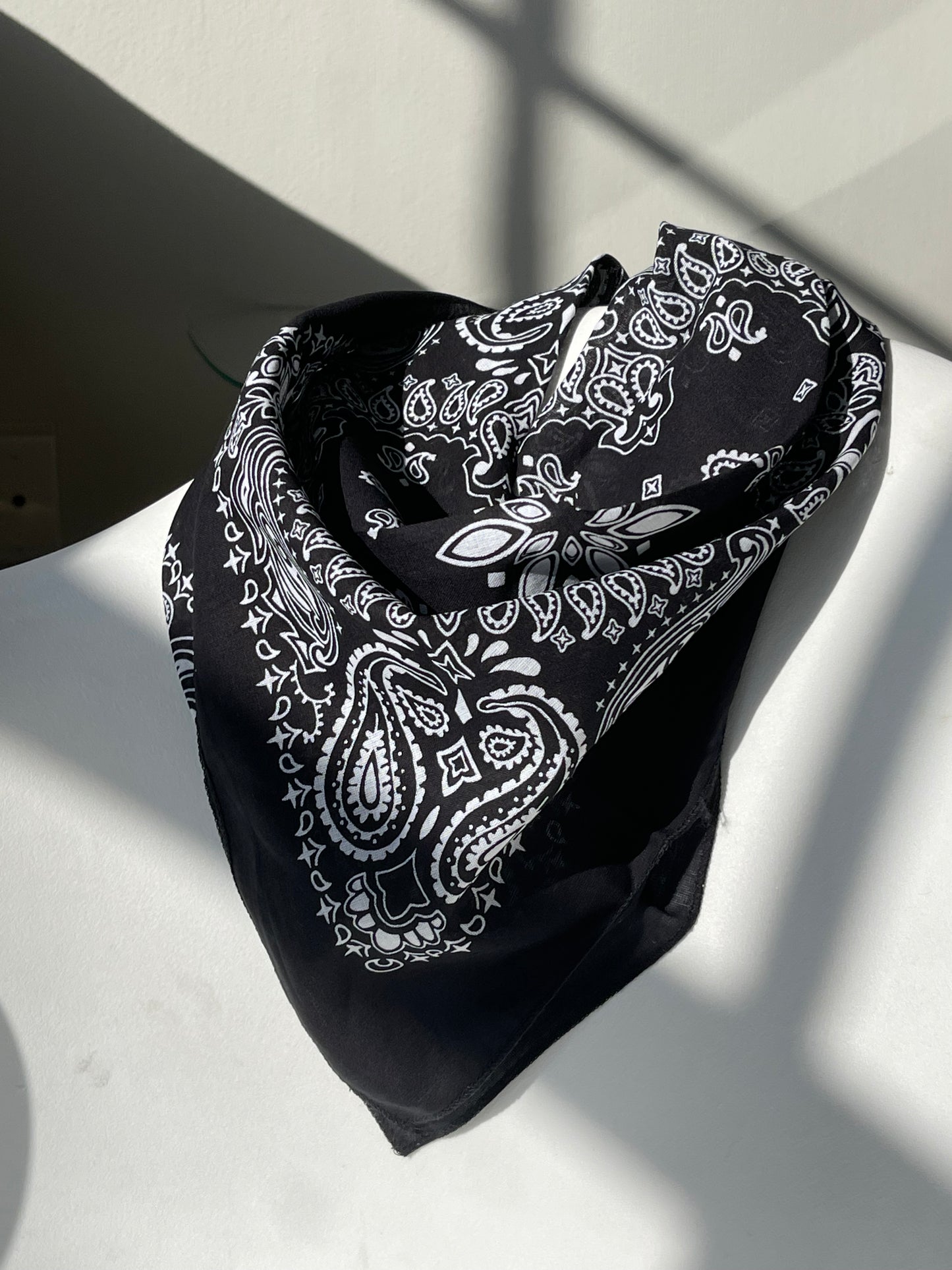 Garret Classic Cotton Bandana In Midnight Black