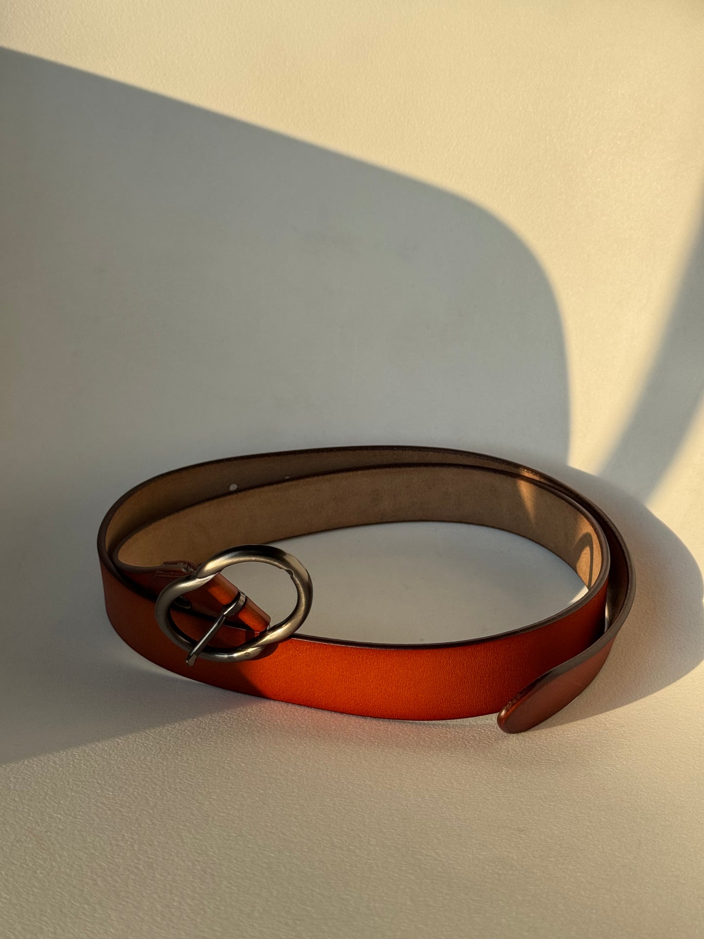 Michael Classic Gunmetal Belt In Desert Brown