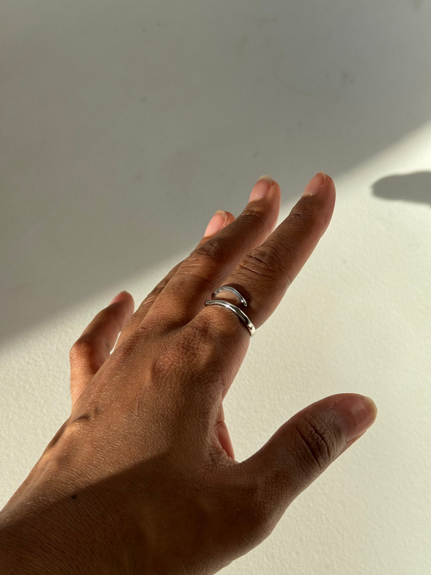 Margaret Open Ended Wave Ring In Silver