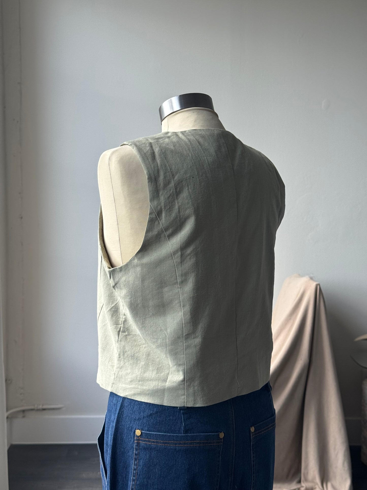 Sonia Classics Cotton Vest In Sage