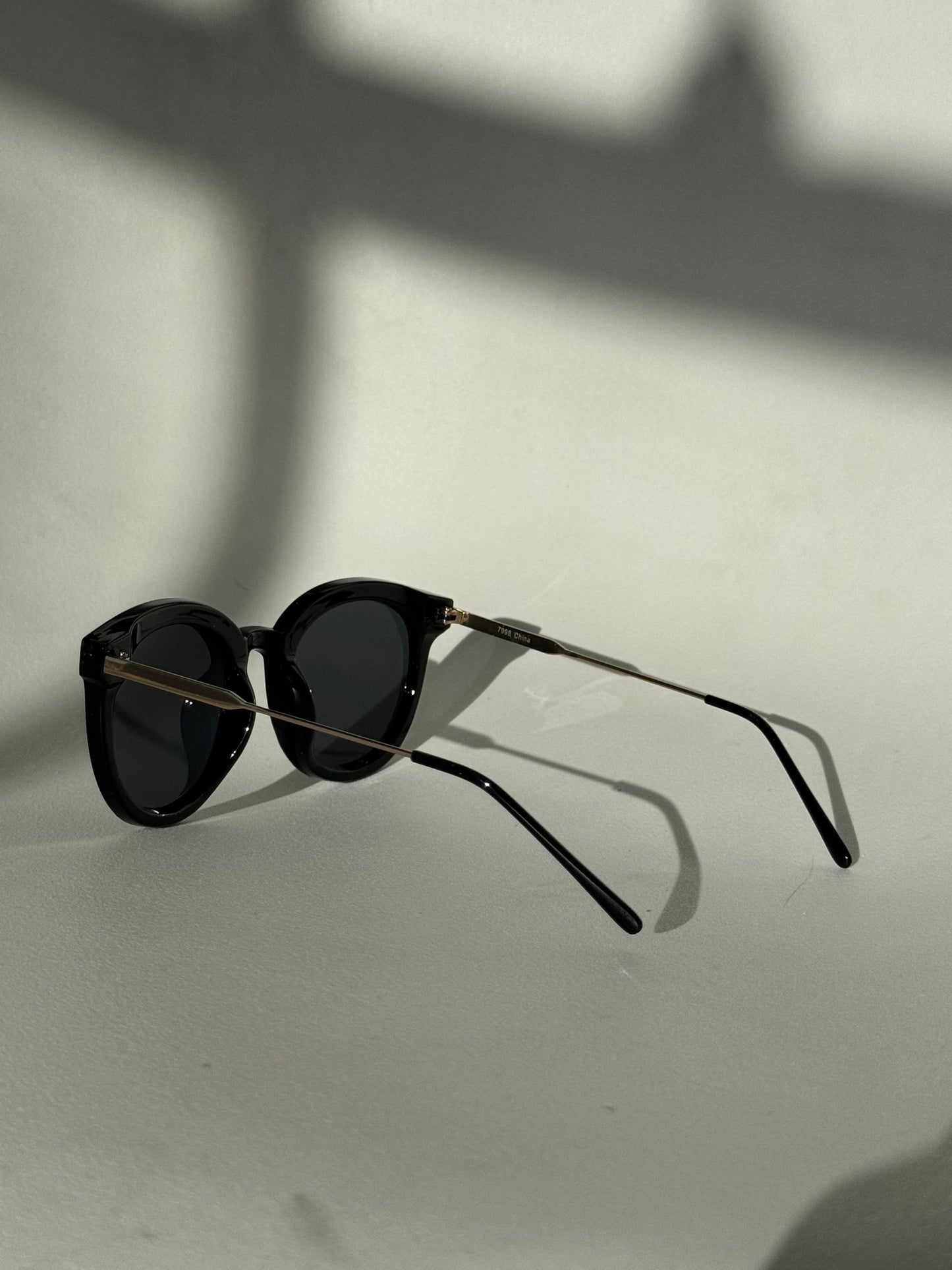 Priscilla Tri Stud Sunglasses In Black
