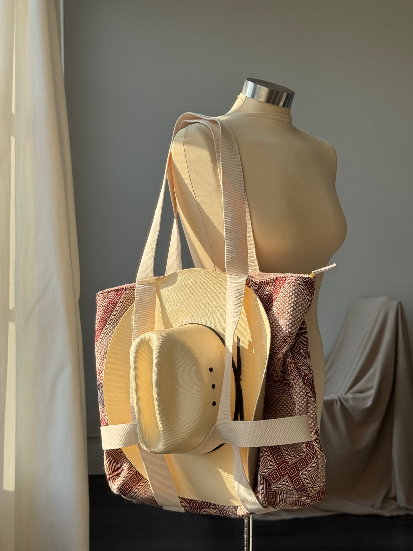 Manga Handcrafted Small Hat Holder Tote Bag