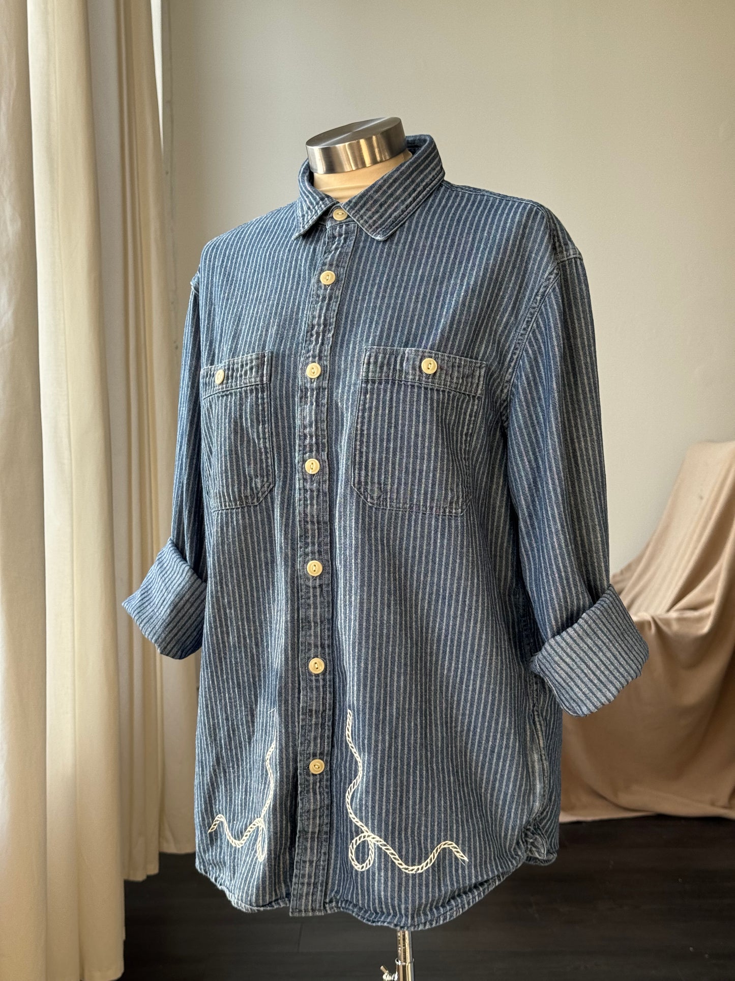 Jaxson Handcrafted Embroidered Old Souls Button Down
