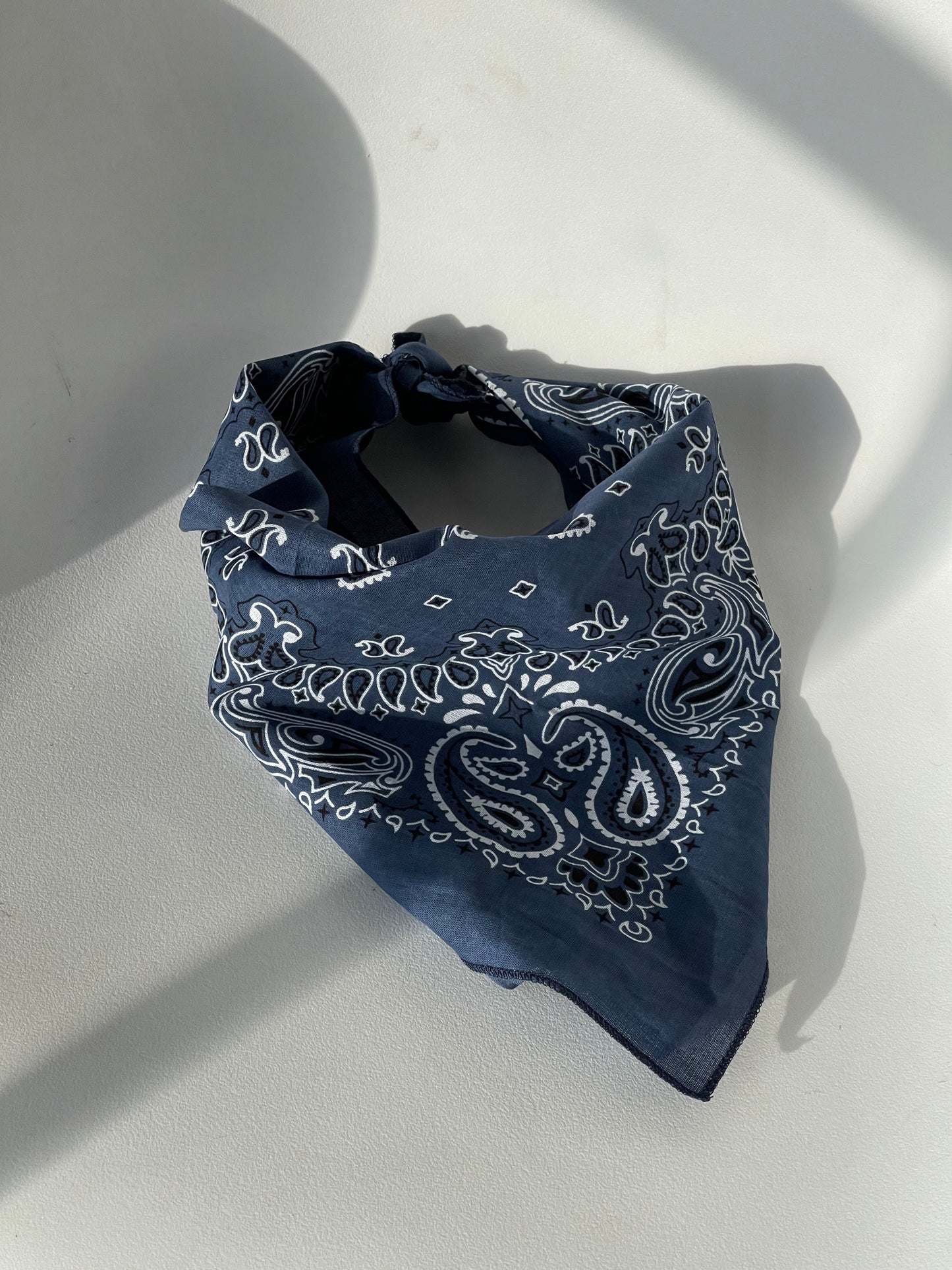Garret Classic Cotton Bandana In Vintage Navy