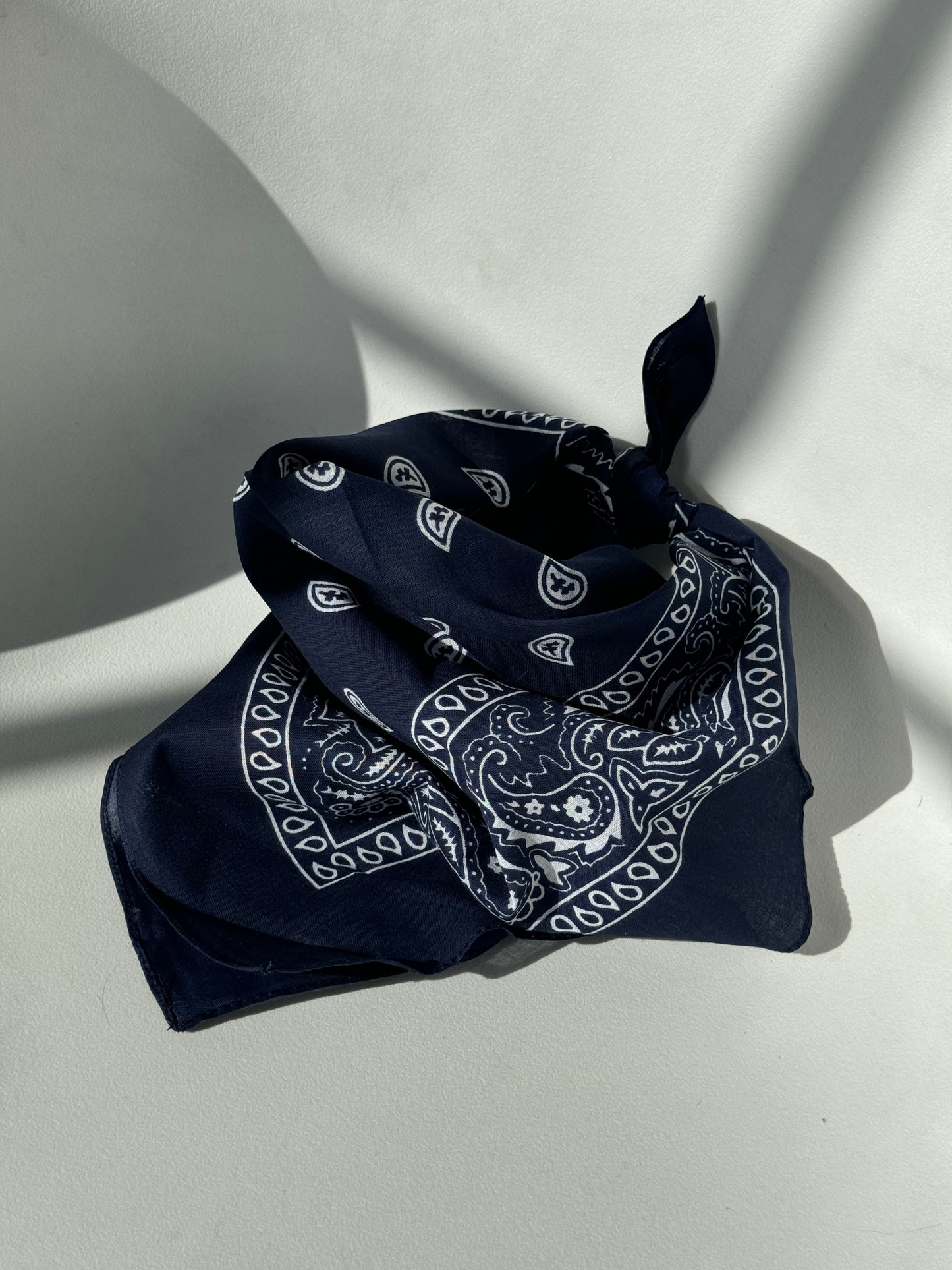 Garret Classic Cotton Bandana In Midnight Navy