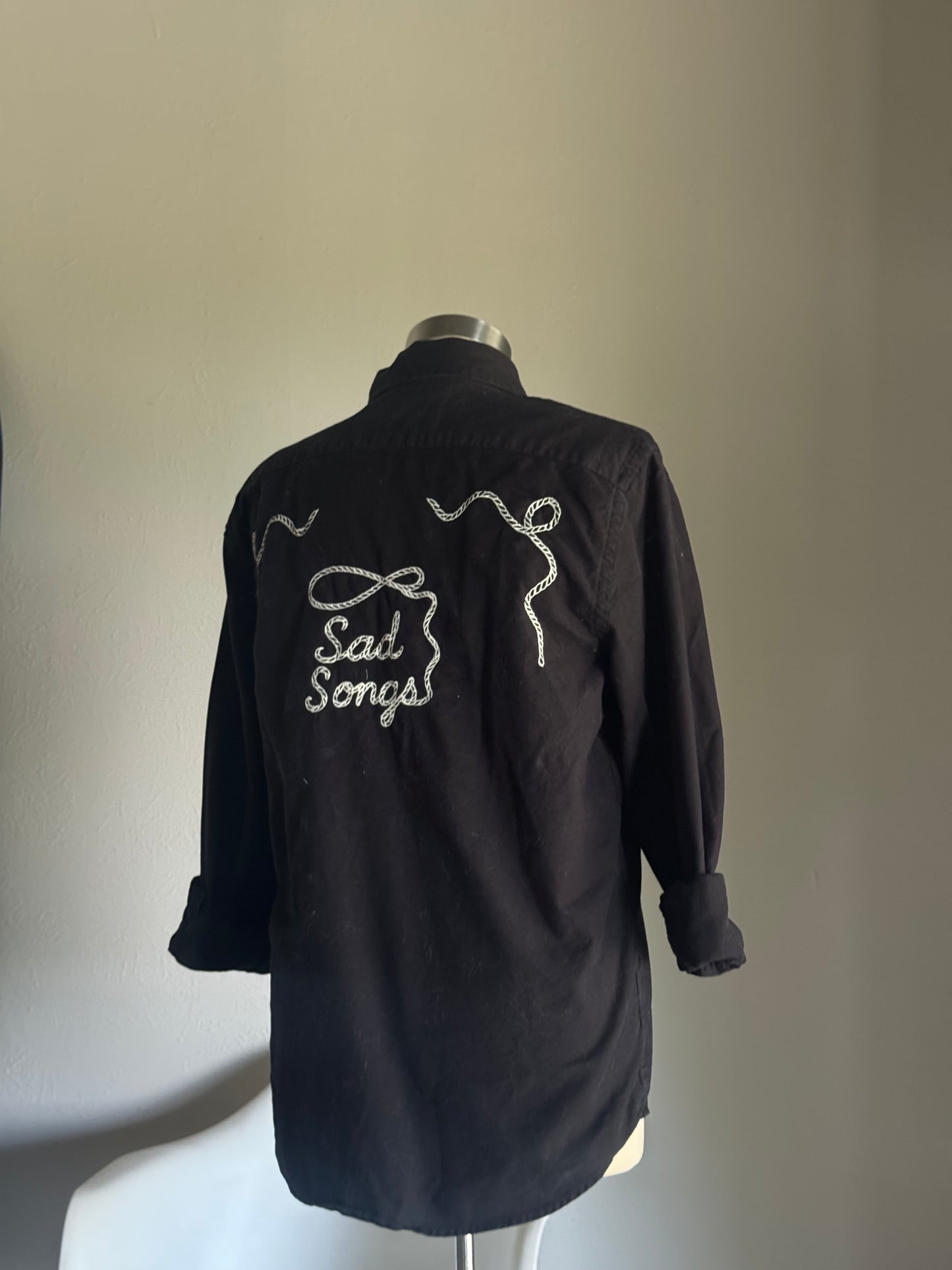 Jaxson Handcrafted Sad Songs Cotton Button Down Long Sleeve