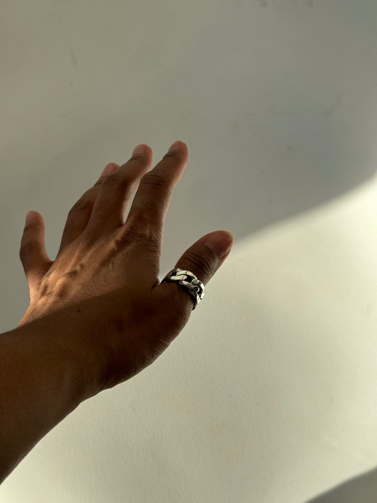 Reno Link Chain Ring In Silver 