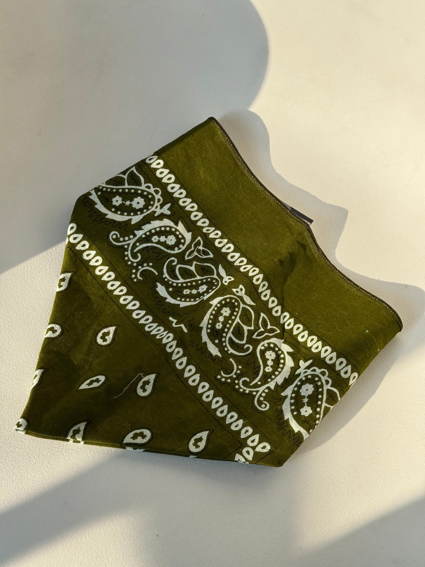 Garret Classic Cotton Bandana In Army Green