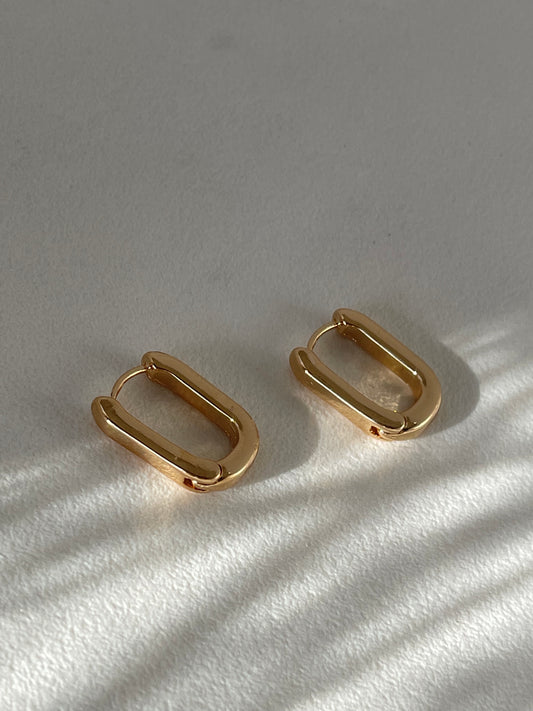 Sean Stainless Steel Hug Hoop Earring In Gold