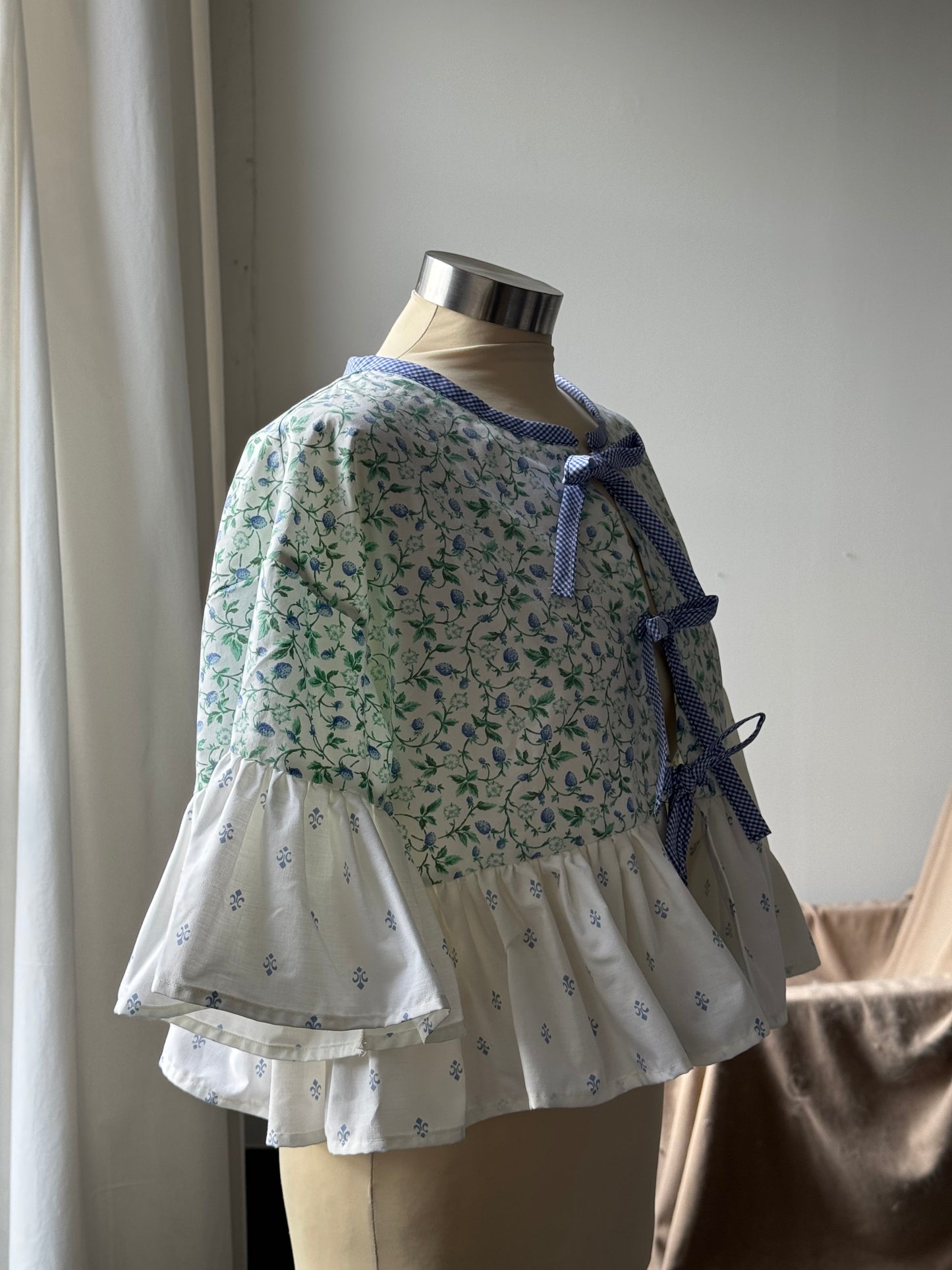 Joycie Vintage Cotton Handcrafted Ruffle Top