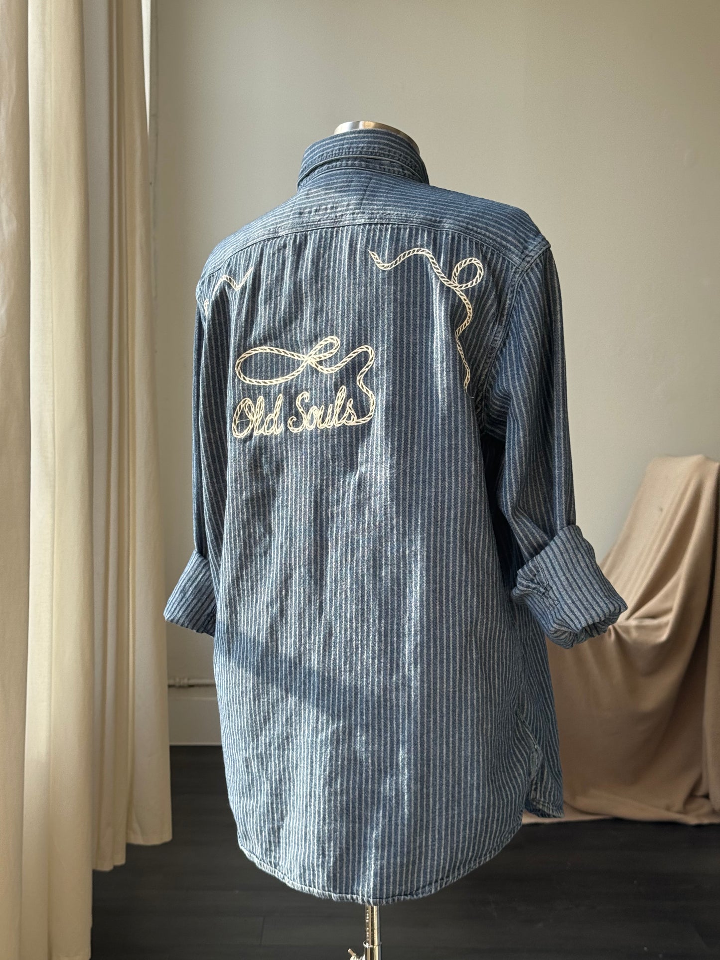Jaxson Handcrafted Embroidered Old Souls Button Down