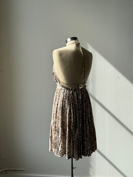 Lucy Halter Dress In Wild Mocha