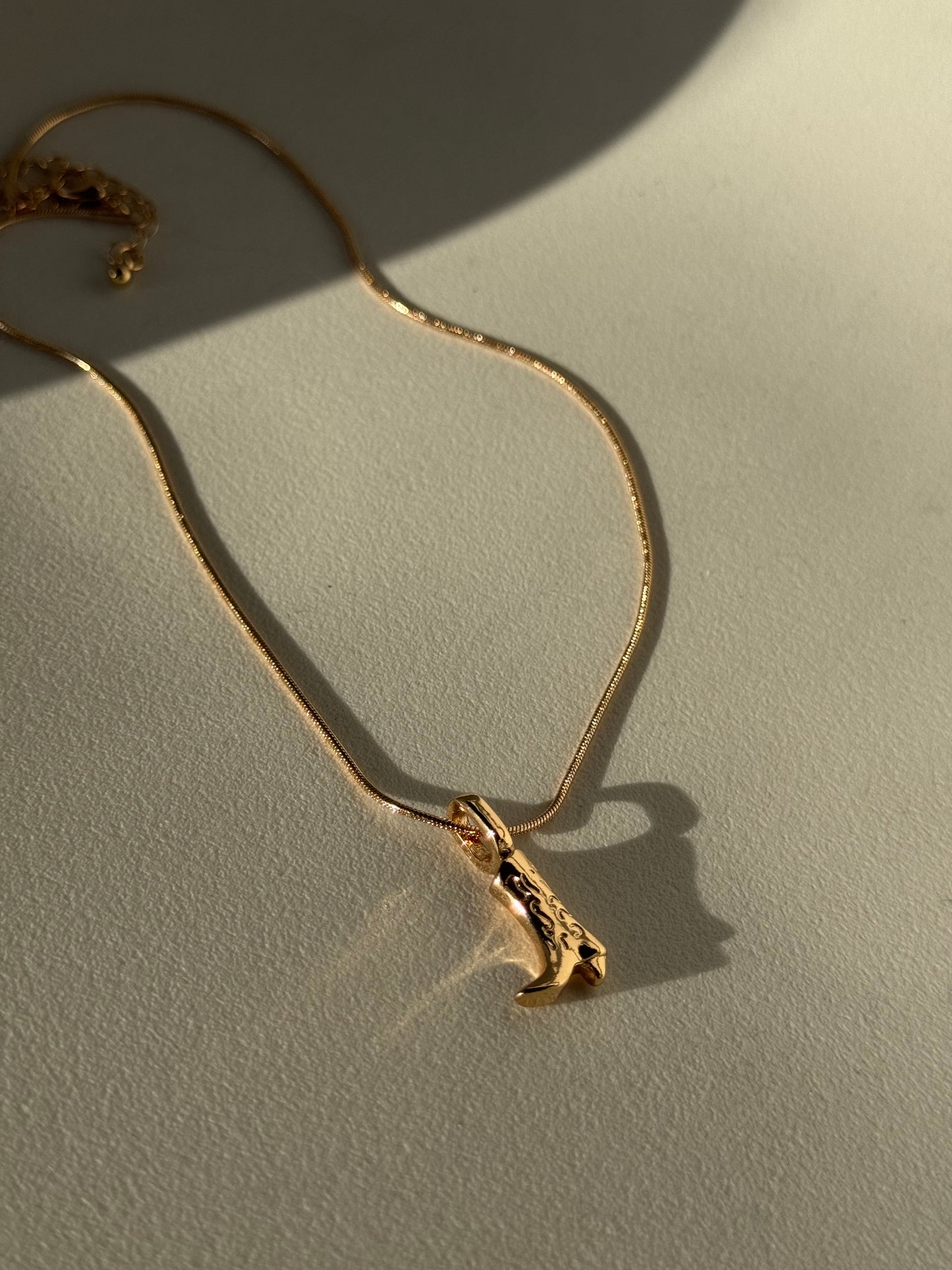 Teagan Boot Charm Necklace In Gold