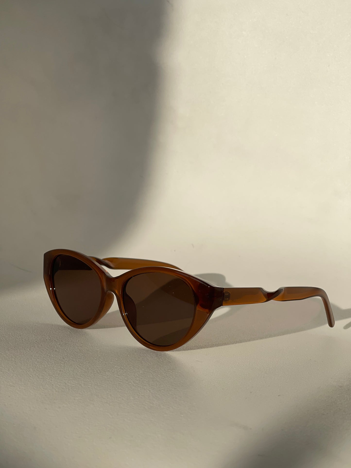 Sherry Twisted Retro Sunglasses In Brown