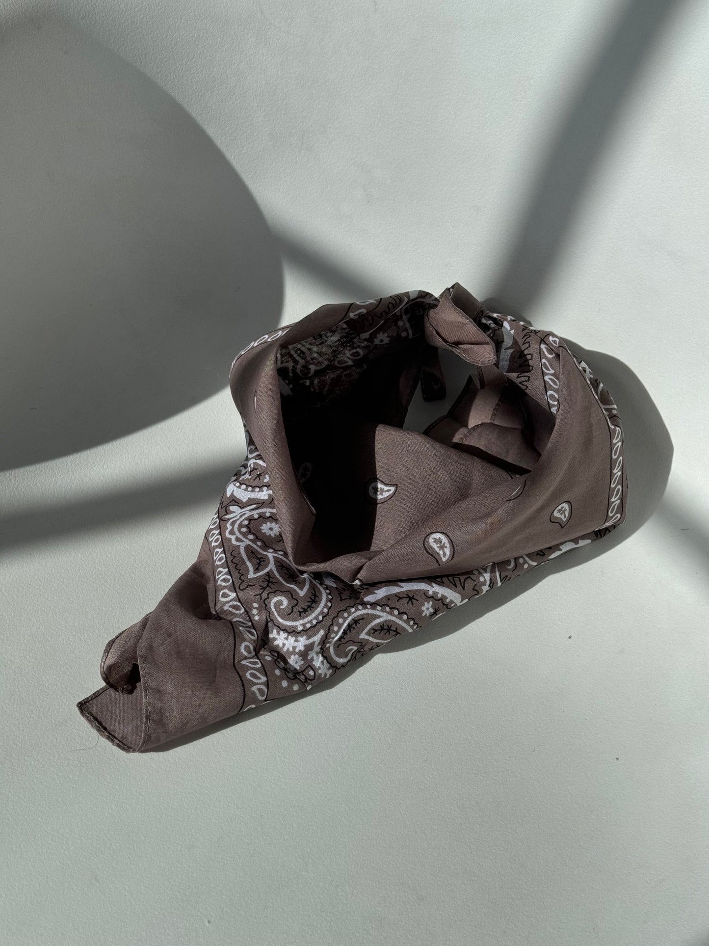 Garret Classic Cotton Bandana In Moss Brown