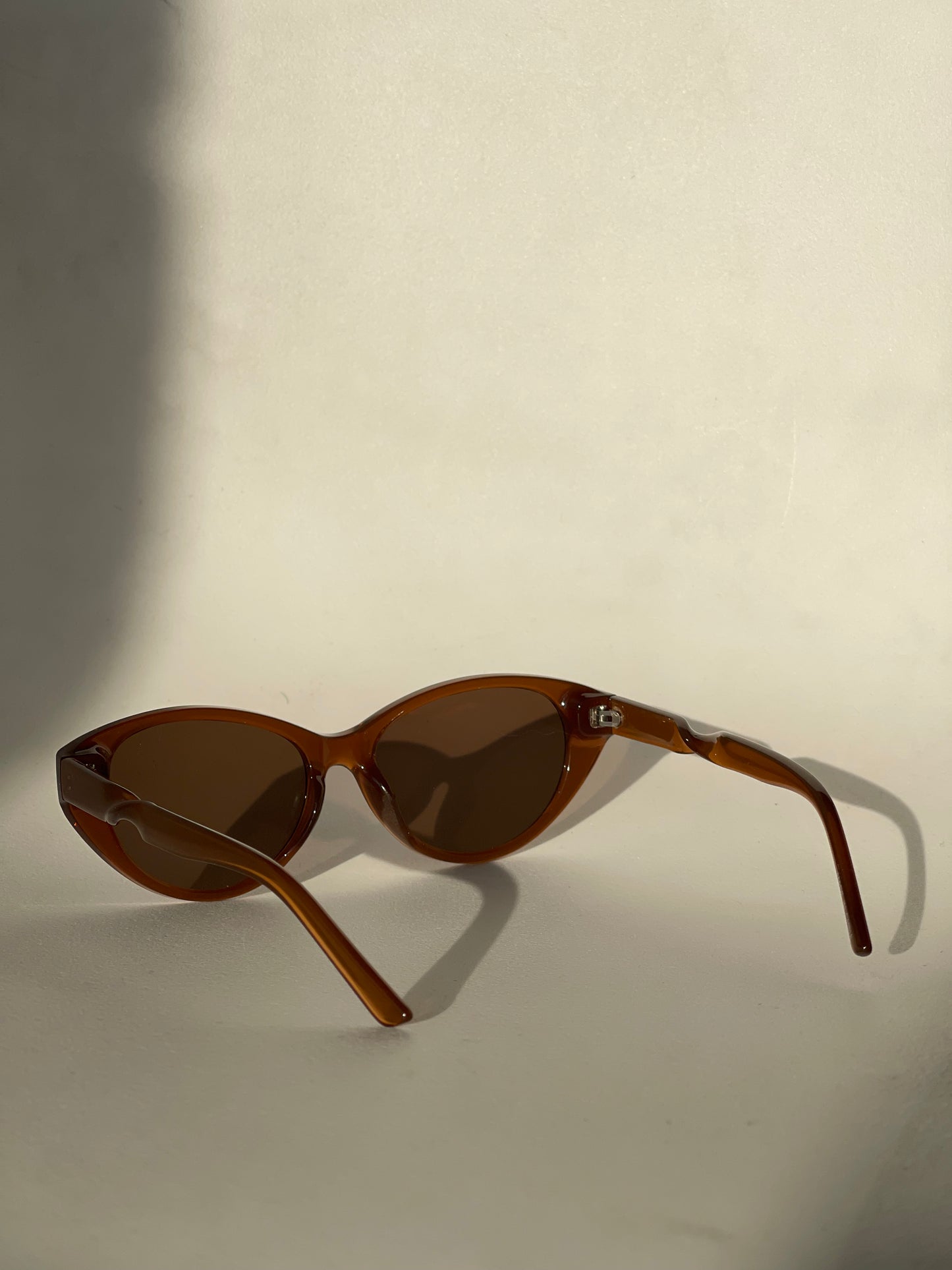 Sherry Twisted Retro Sunglasses In Brown