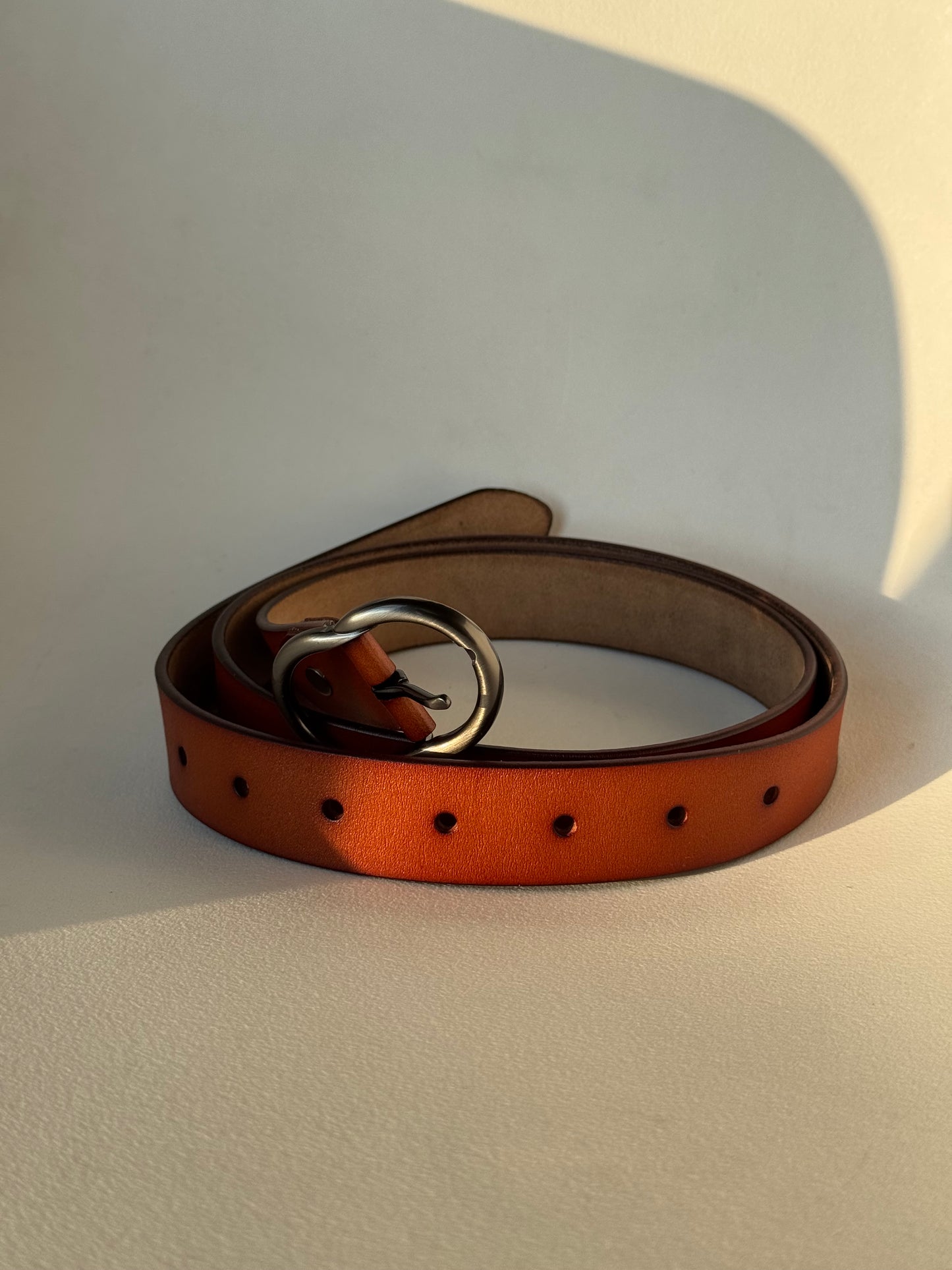 Michael Classic Gunmetal Belt In Desert Brown