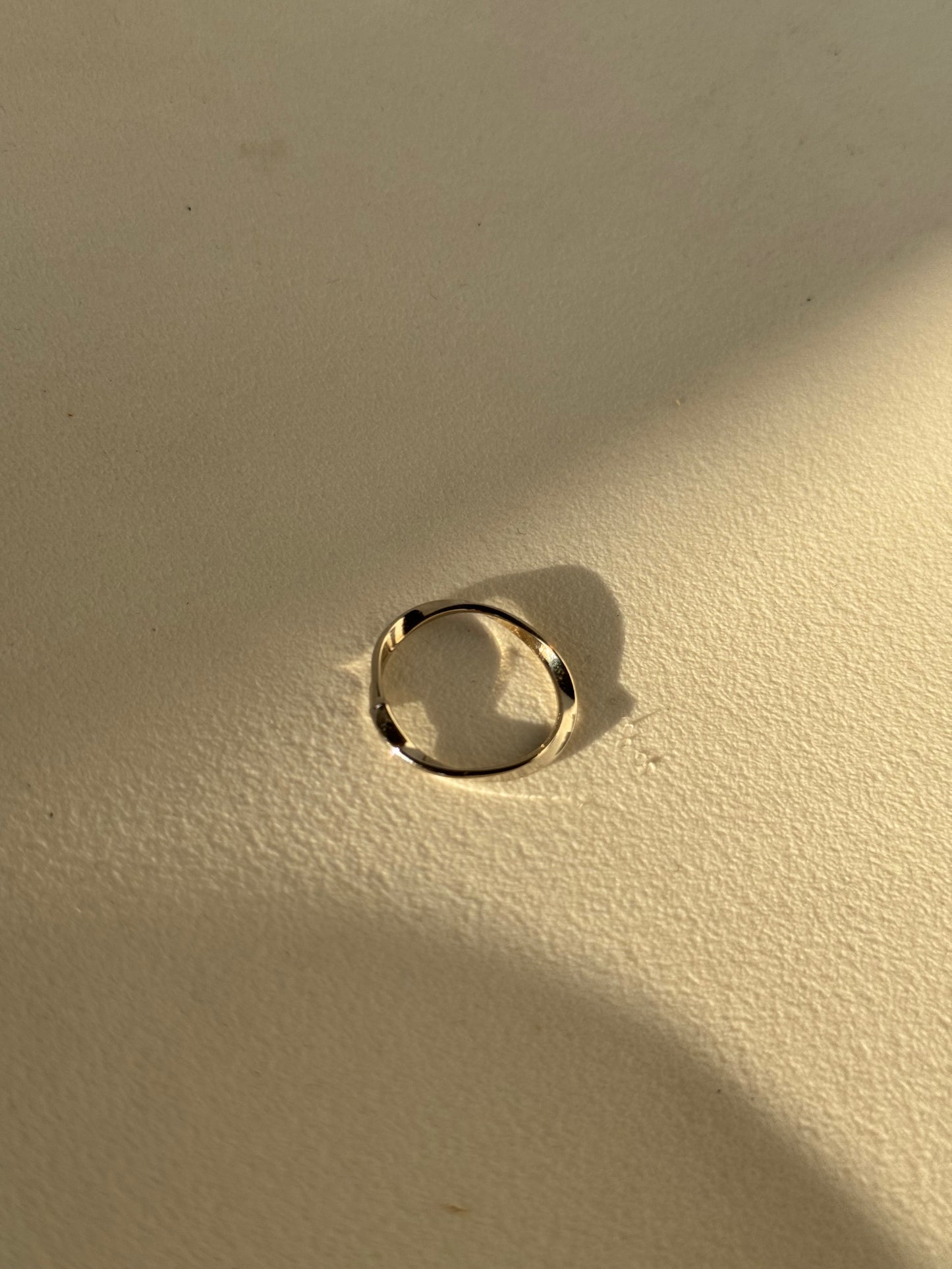 Organic Single Band Ring In Silver