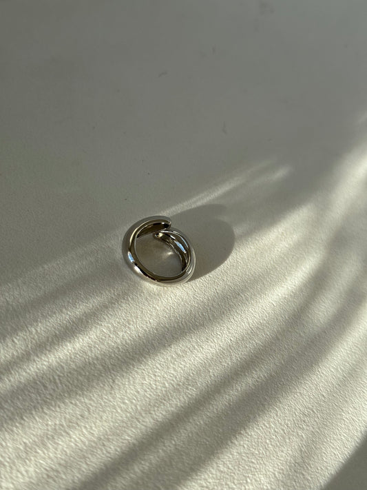 Laney Open Ended Drip Ring In Silver